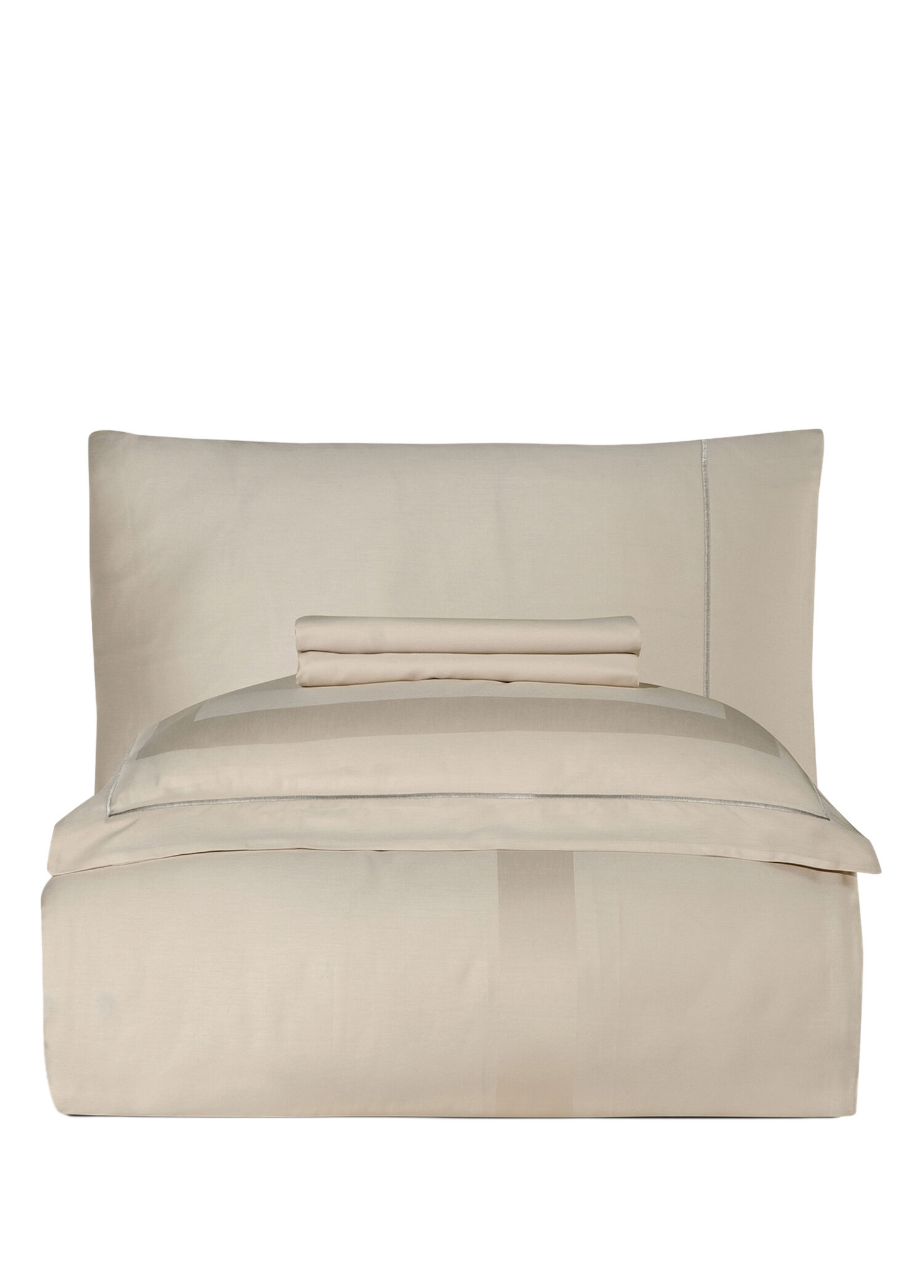 La Romano - Antova Bej %100 Pamuklu Çift Kişilik Nevresim Takımı 200 x 220 cm - Bej