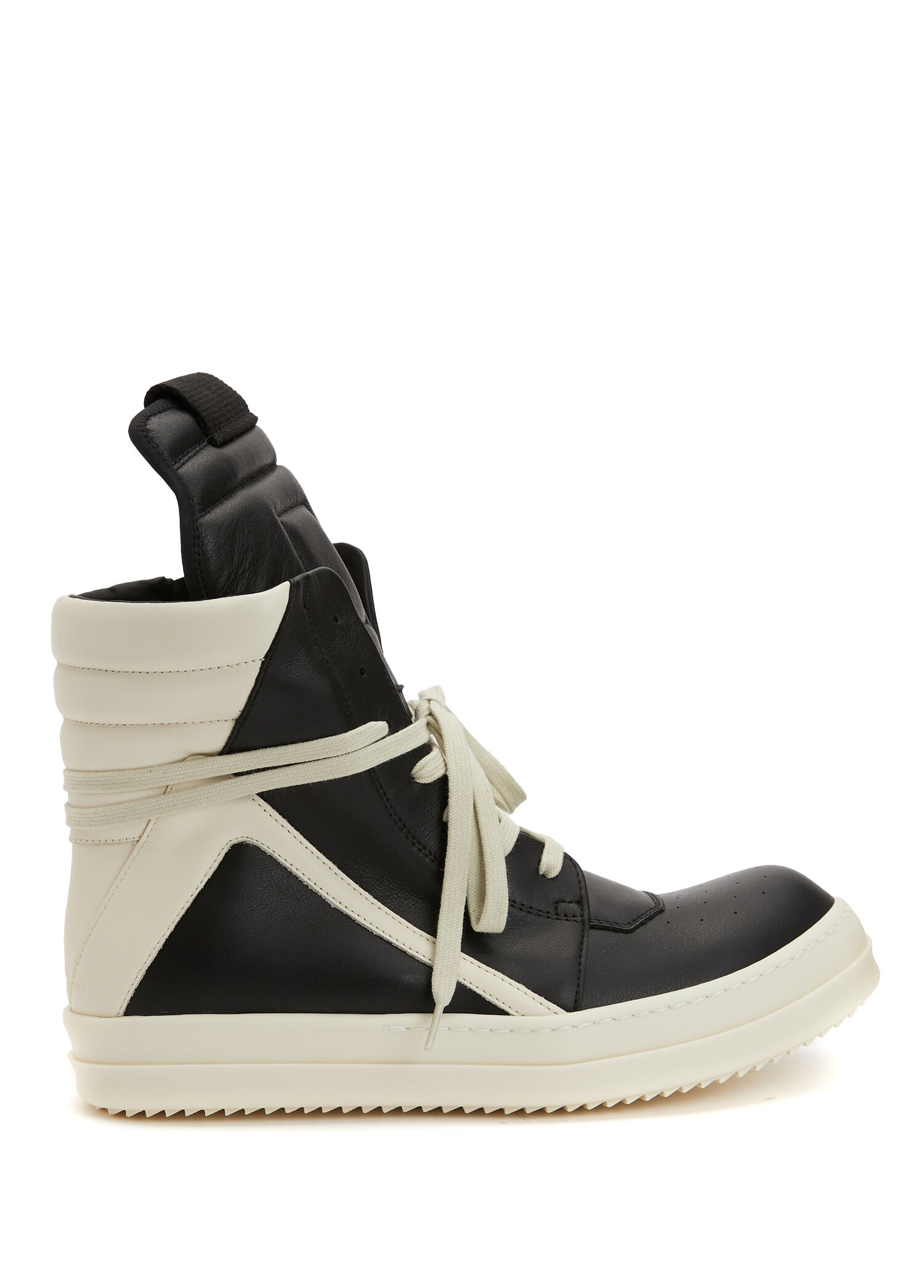 Rick Owens - Siyah Erkek Deri Sneaker - Siyah
