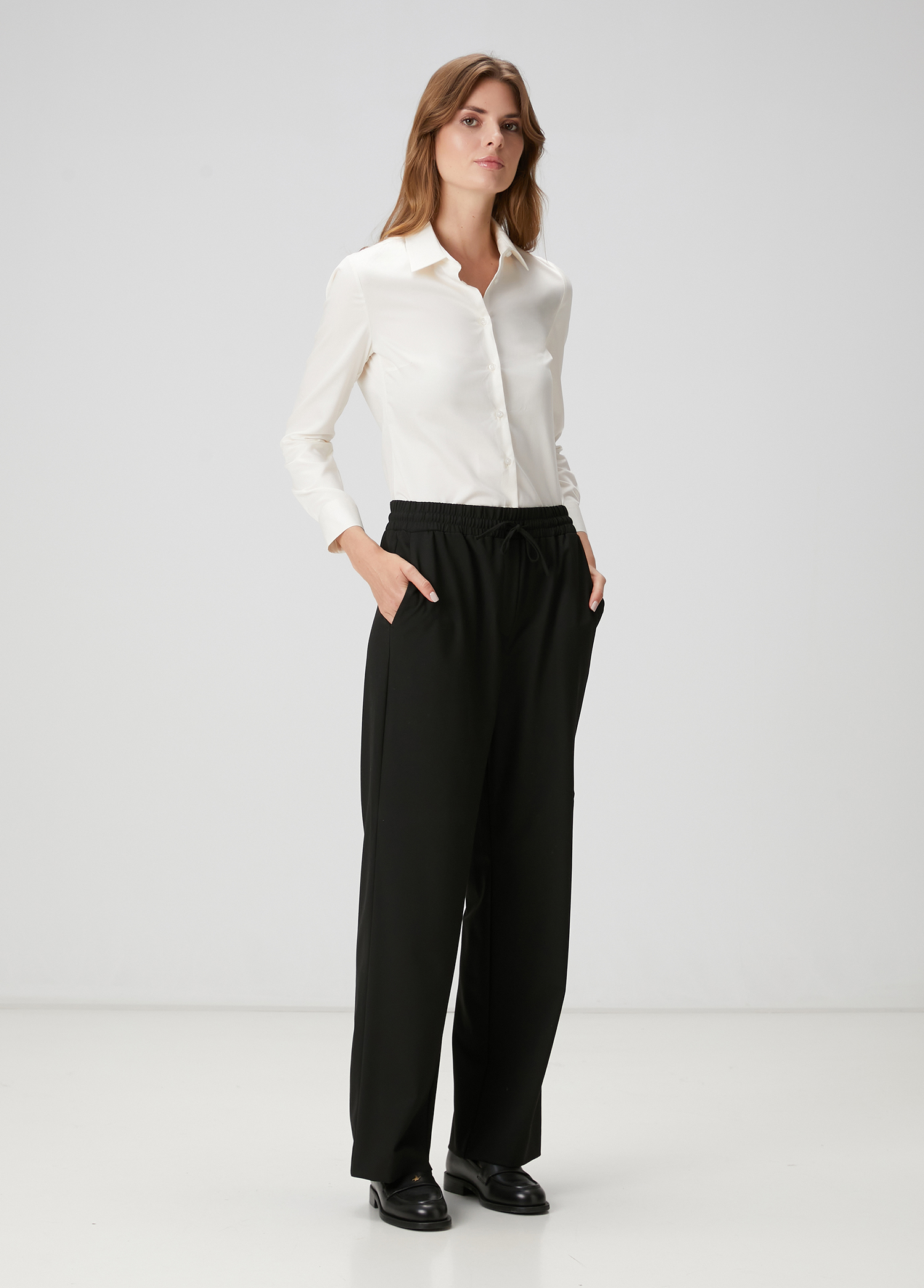 Slim Fit Non Iron Klasik Krem Gömlek_2