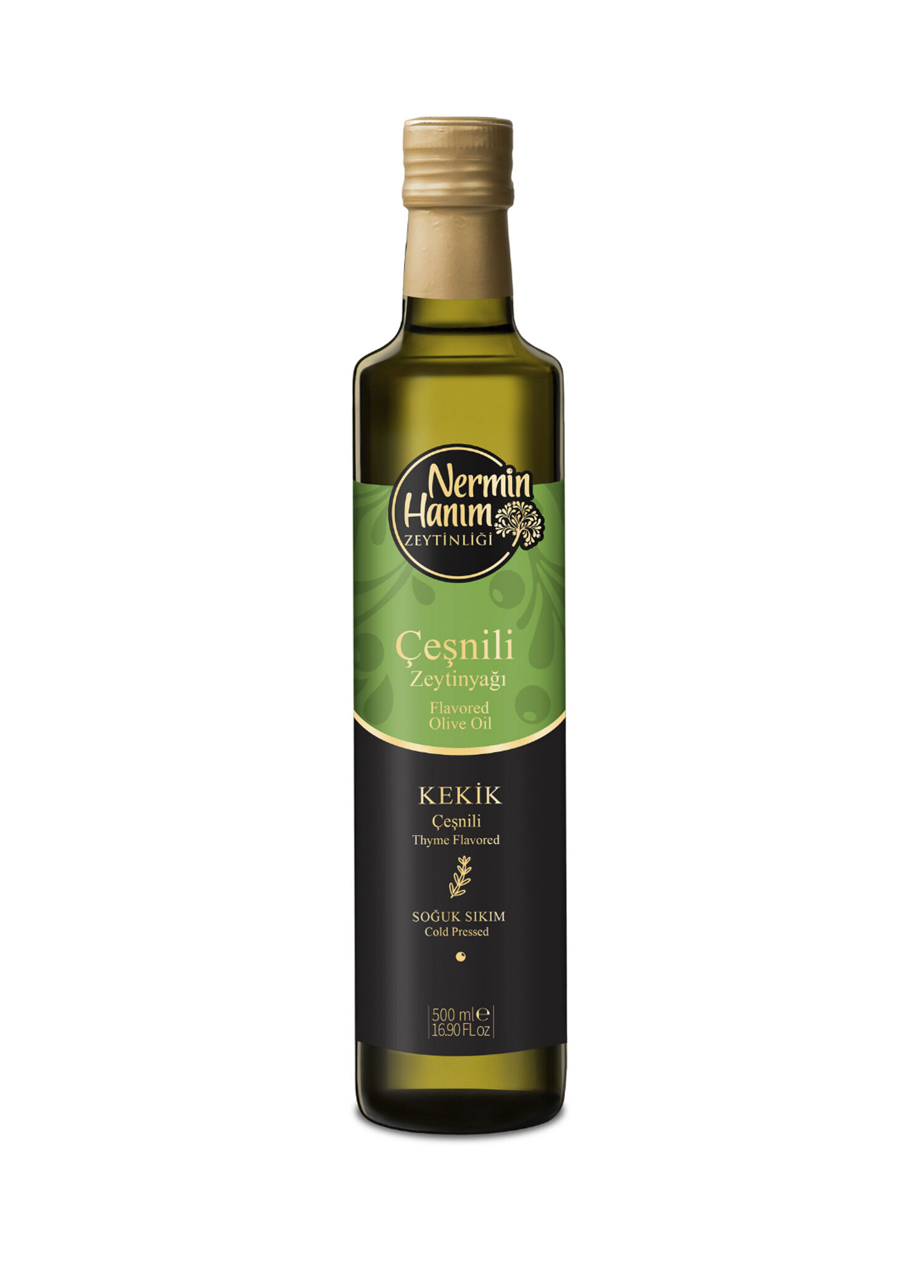Kekik Çeşnili Soğuk Sıkım Zeytinyağı 500 ml