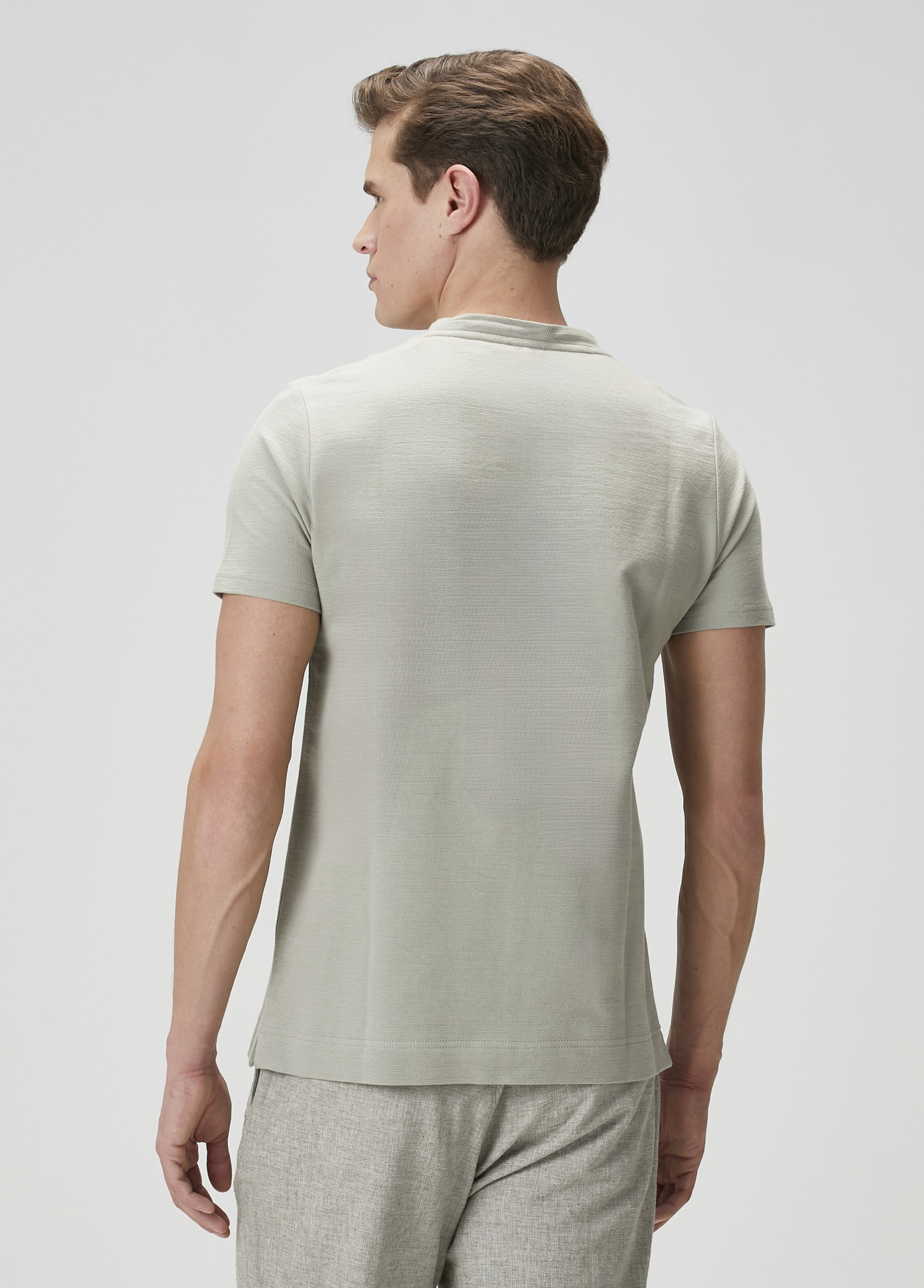 Relaxed Fit Açık Haki T-shirt_4