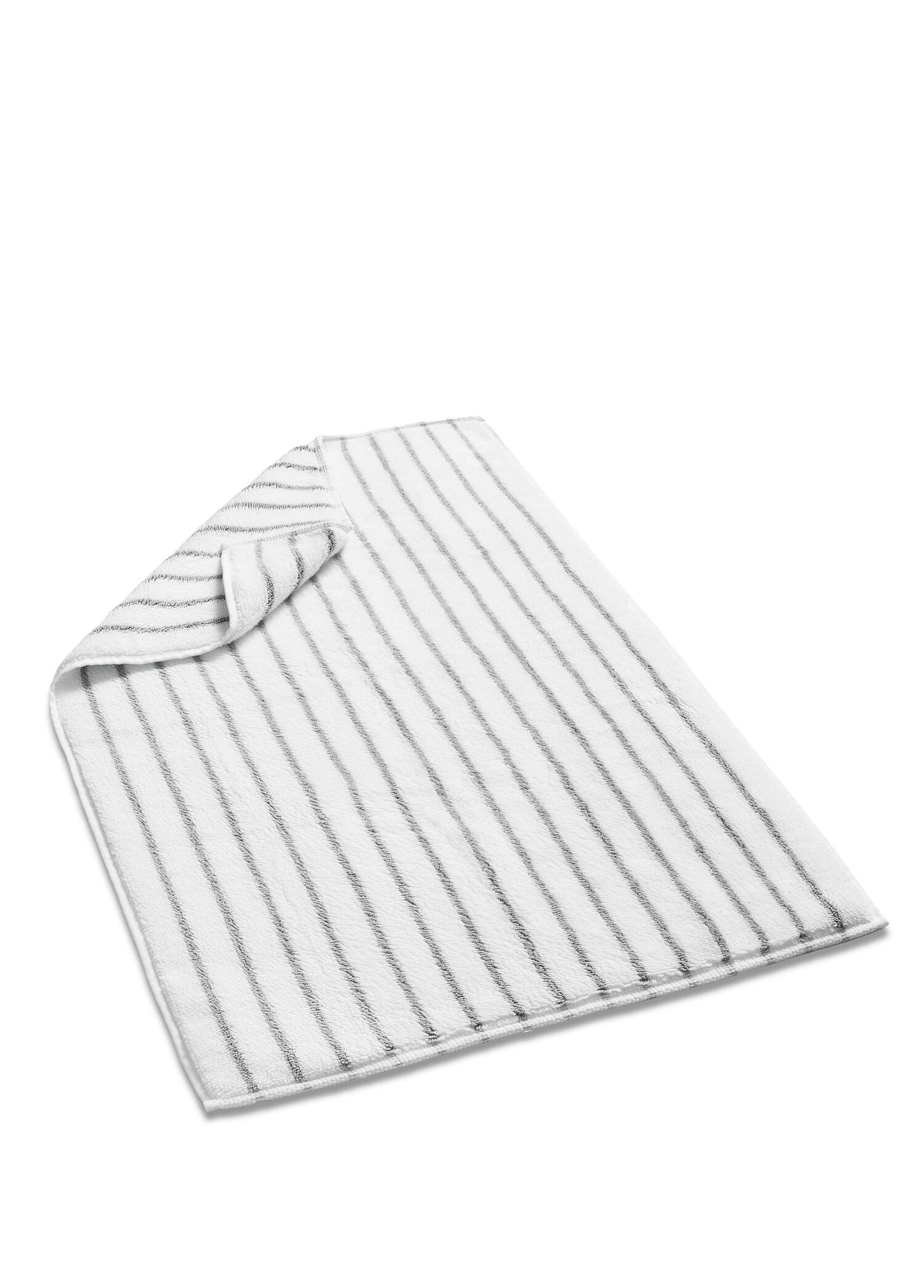Oslo Striped White Fog Pamuk Banyo Paspası 60 x 90 cm