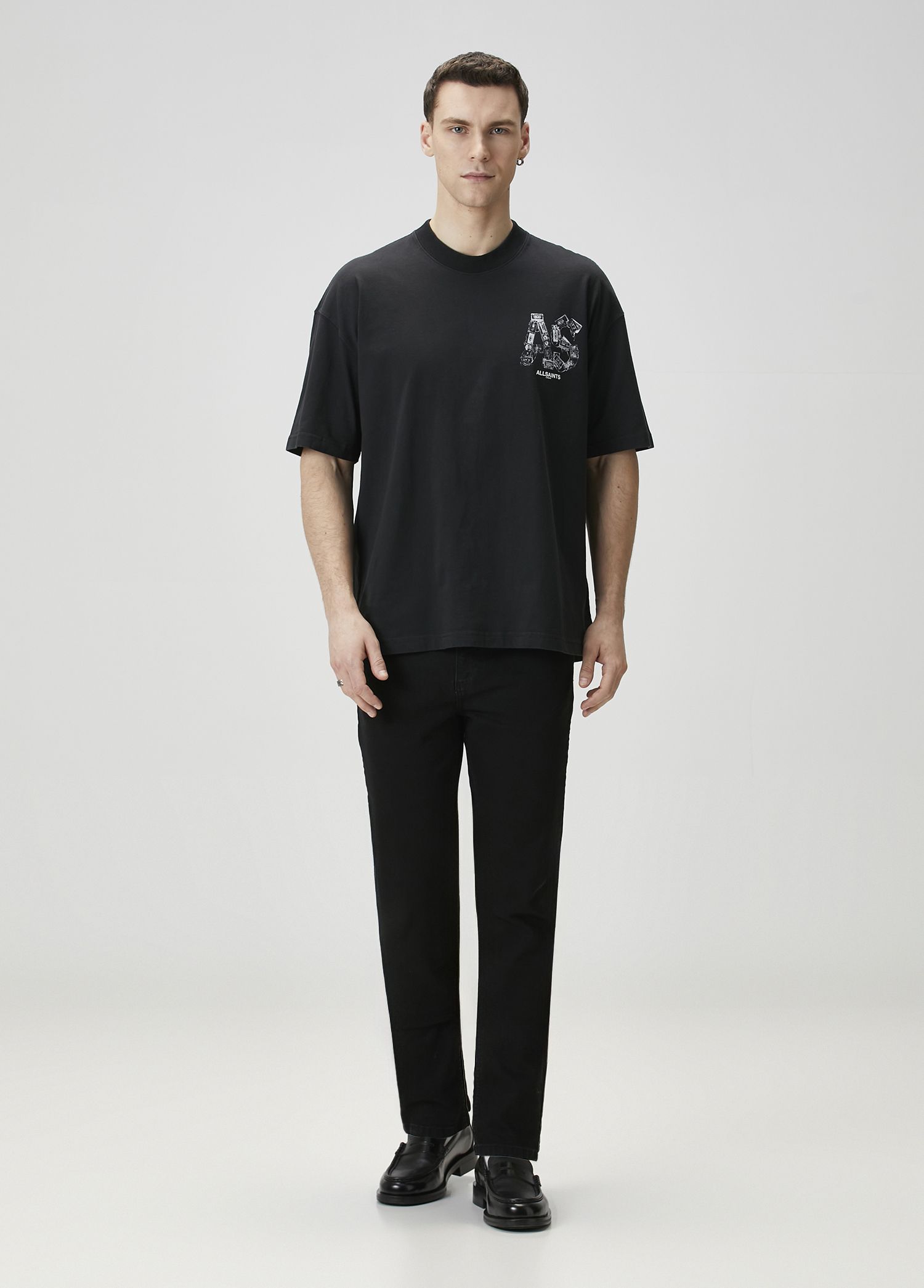 AllSaints Siyah Erkek Mixtape Siyah T-shirt 1925075 | Beymen