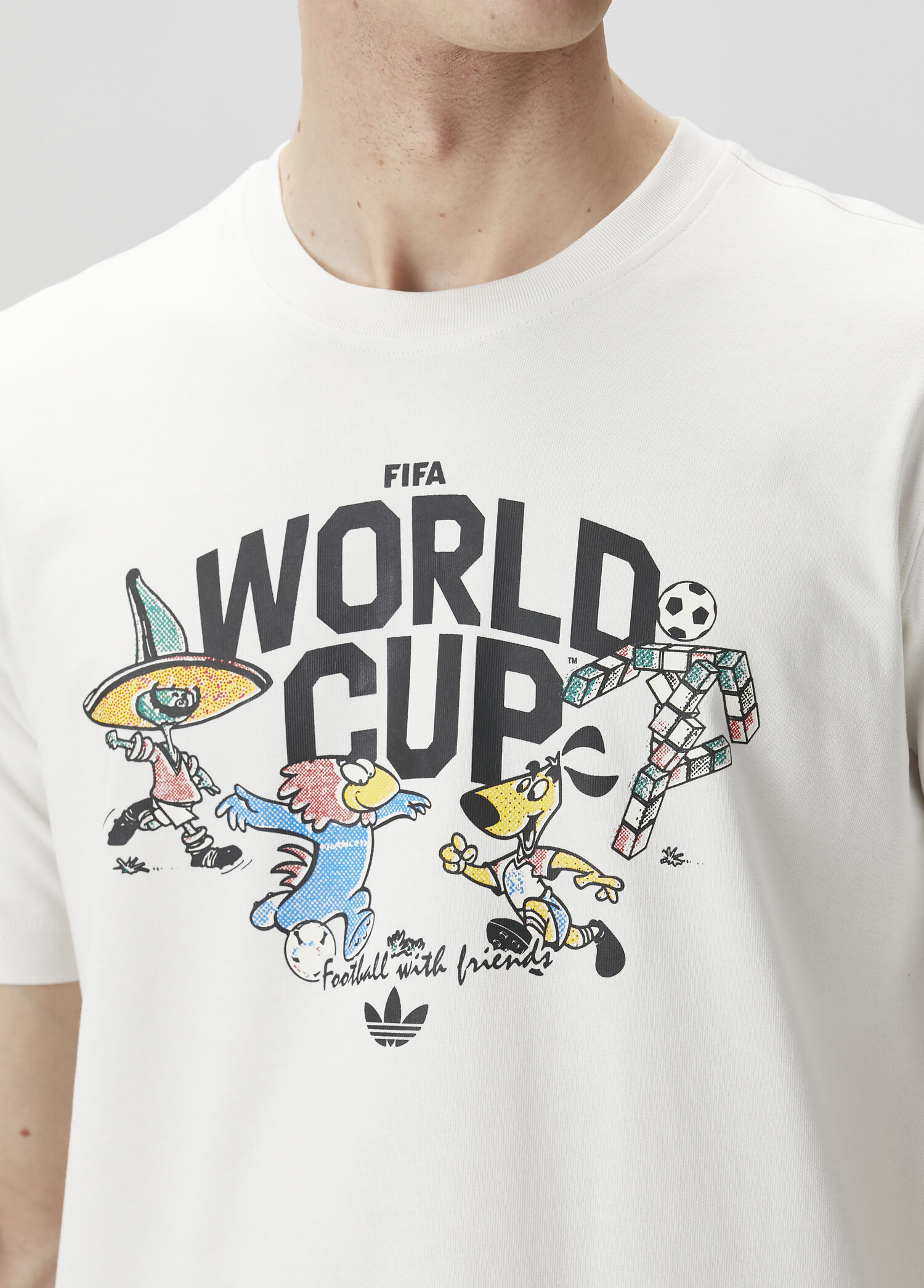 Adidas Beyaz-Yesil Erkek FIFA World Cup 2026 Group Mascot T-shirt