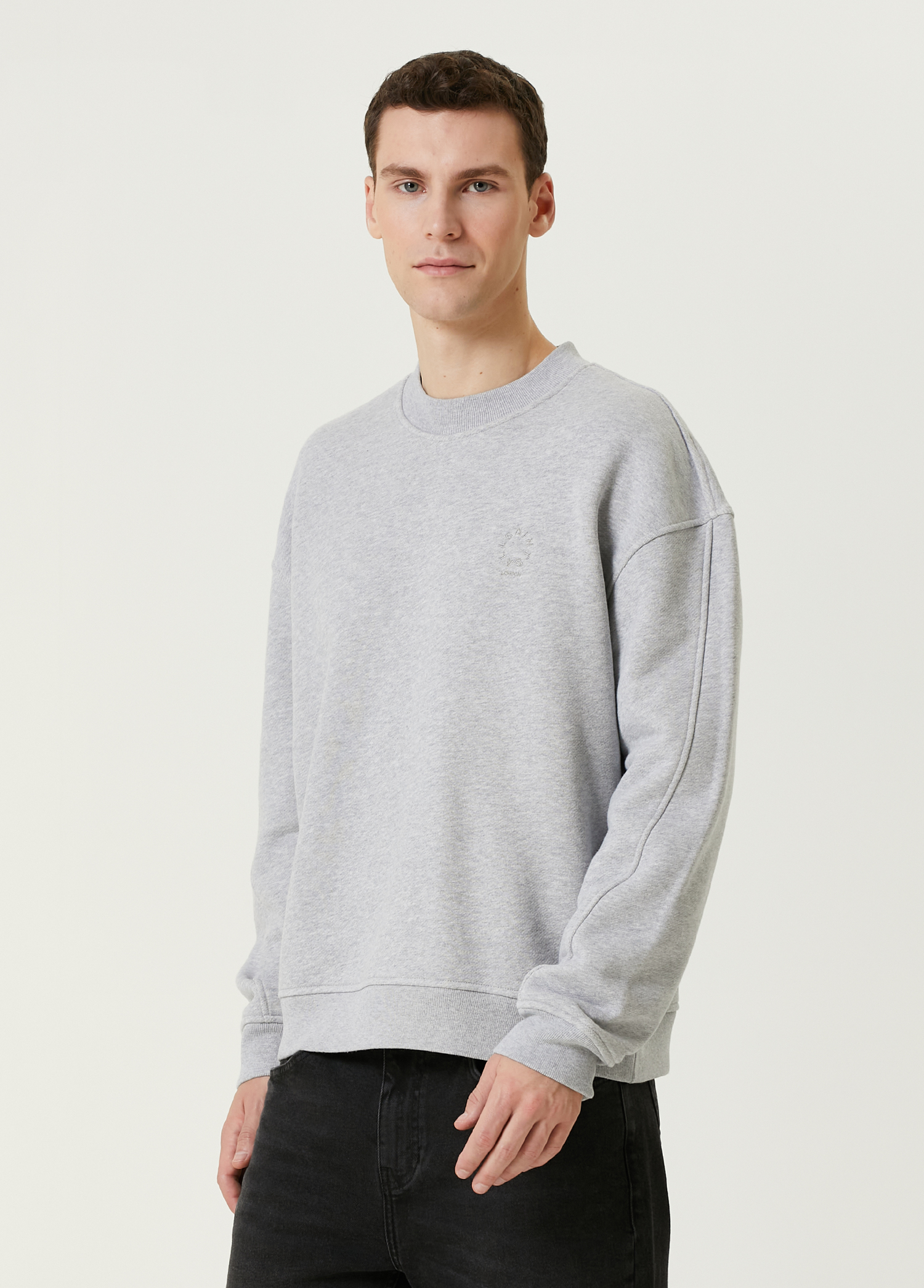 Haven Gri Organik Pamuk Oversized Sweatshirt