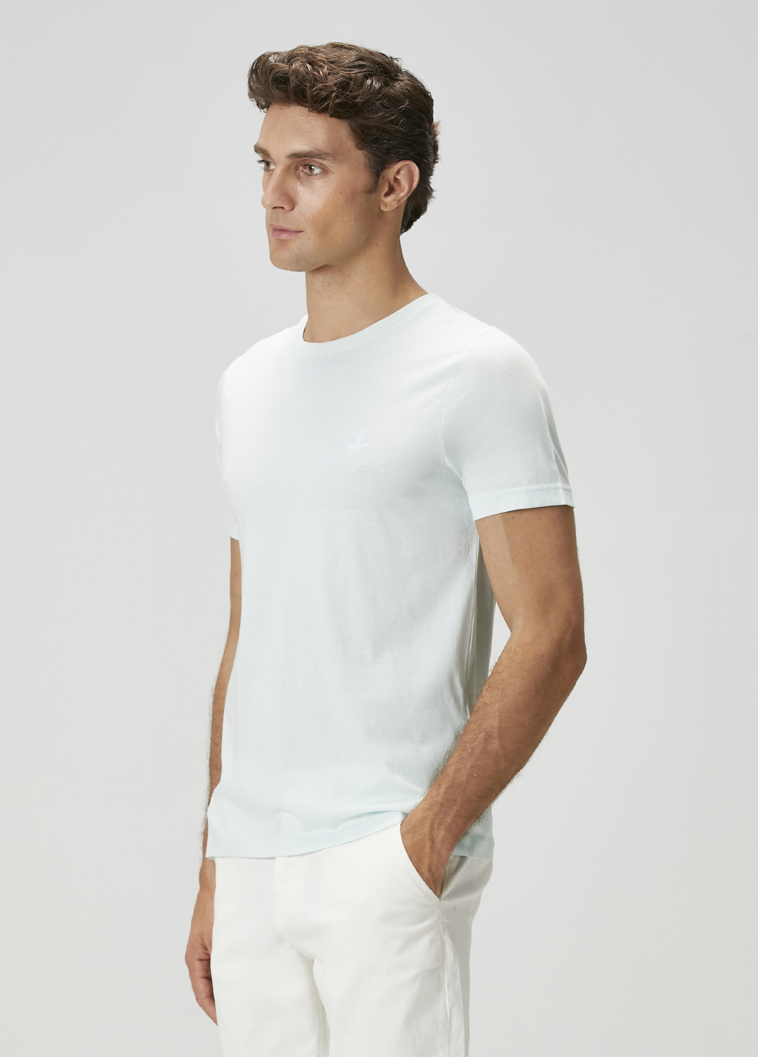 Açık Mavi Basic T-shirt_1