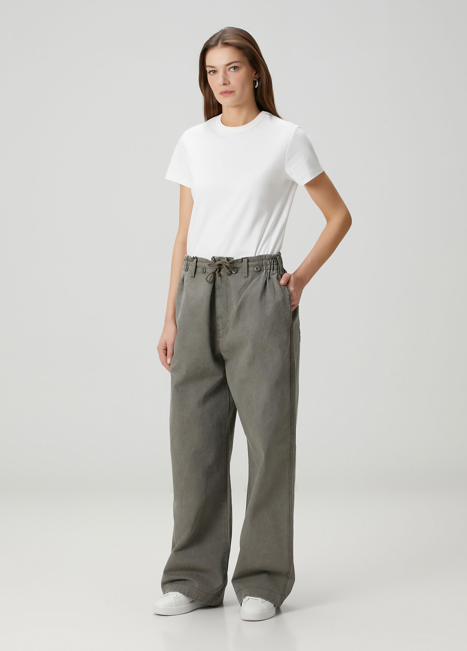 Journey Oversized Yeşil Jean Pantolon
