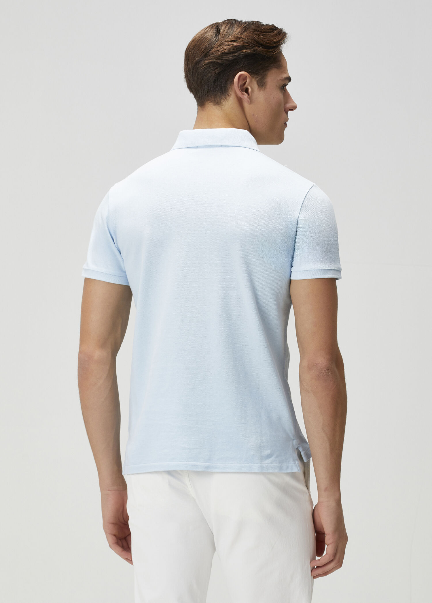 Polo Ralph Lauren Mavi Erkek Mavi Polo Yaka Logo Nakışlı T-shirt Polo Ralph Lauren Mavi Erkek Mavi Polo Yaka Logo Nakışlı T-shirt