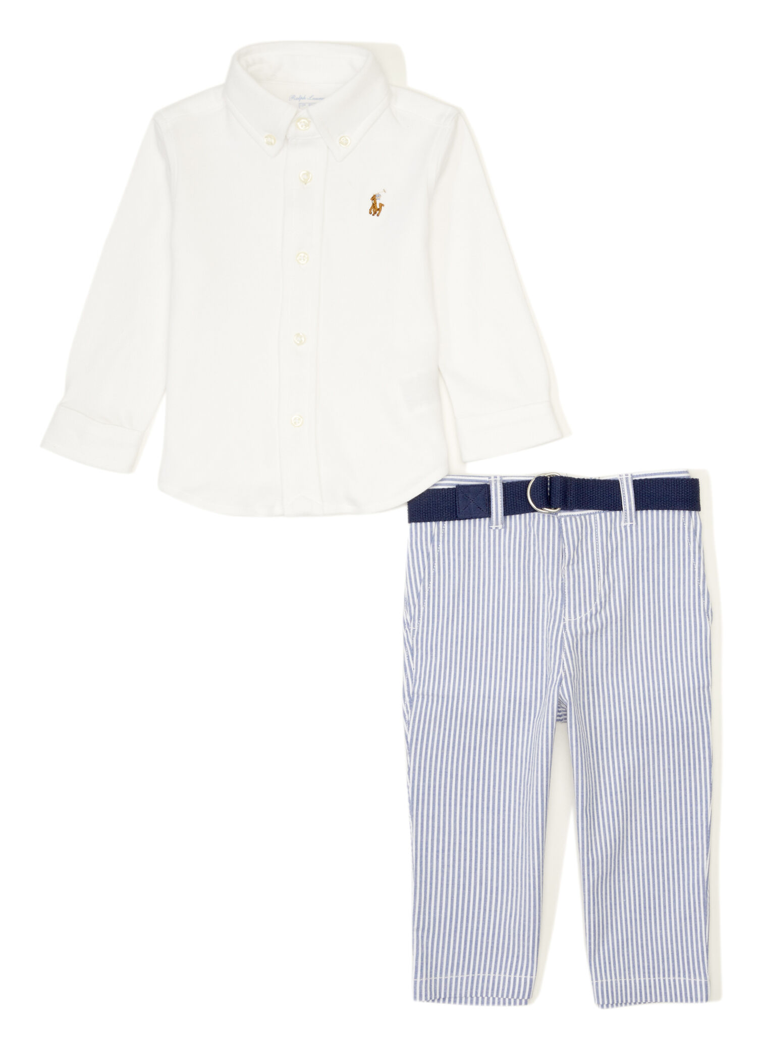 Beyaz Logo Nakışlı Unisex Bebek 2li Set