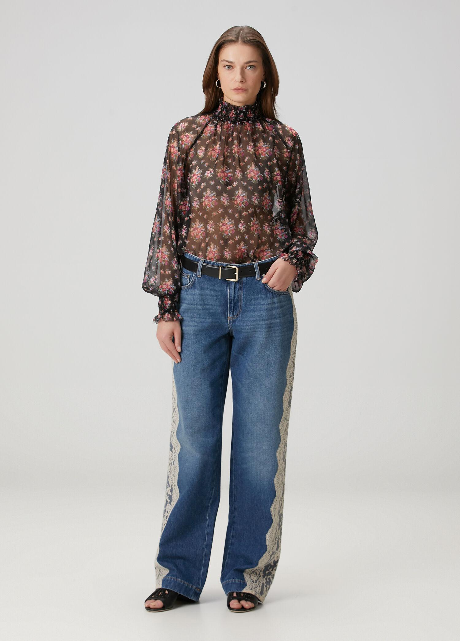 Mavi Dantelli Jean Pantolon