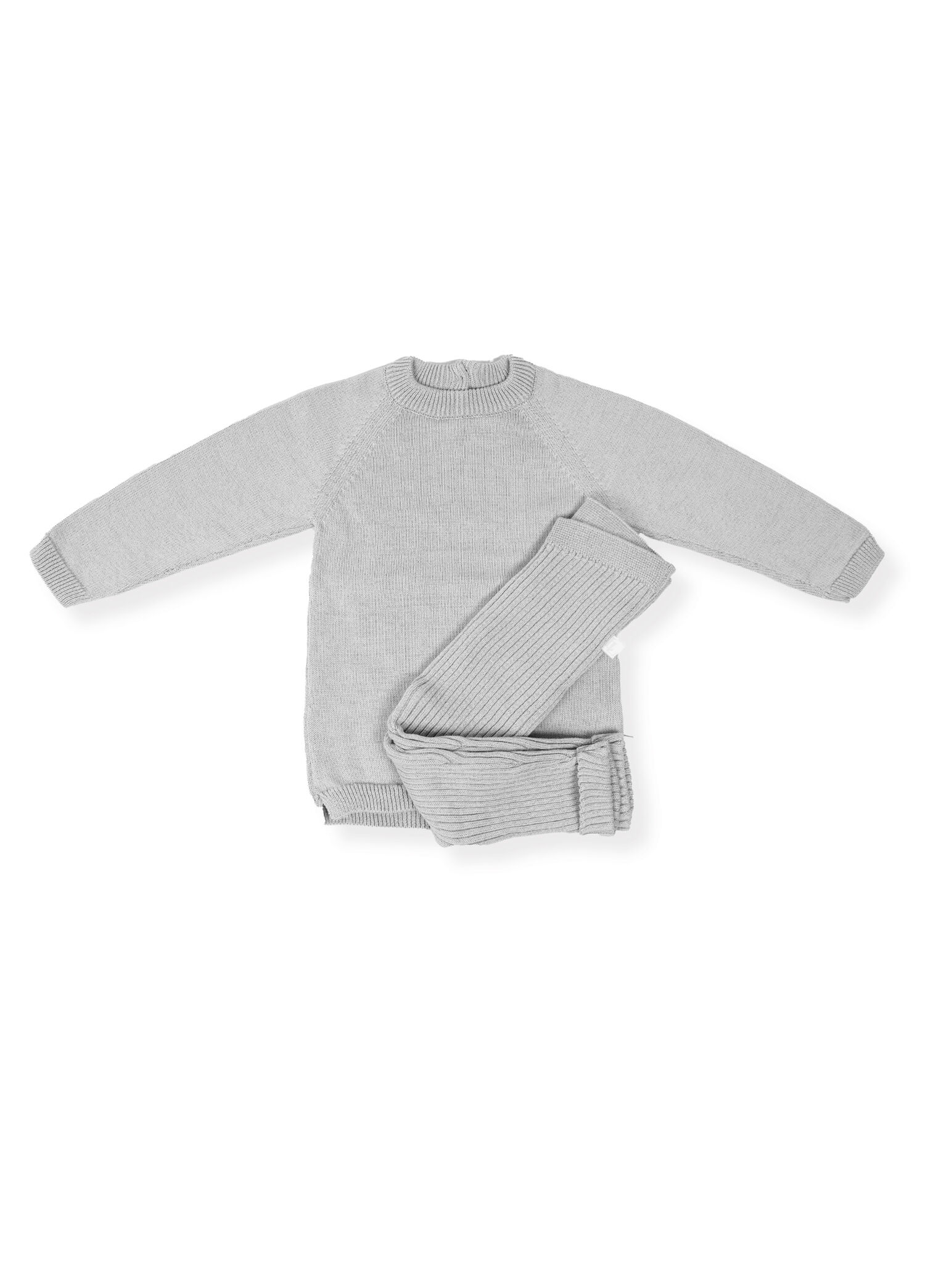 Ivy Gri Organik Pamuk Unisex Bebek 2'li Triko Takım