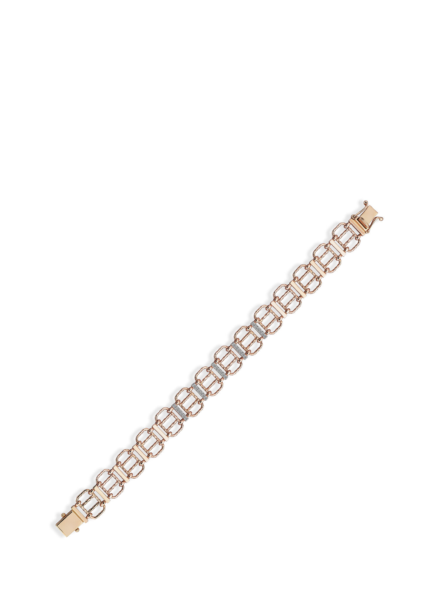 Loure 14 Ayar Rose Gold Kadın Pırlanta Bileklik