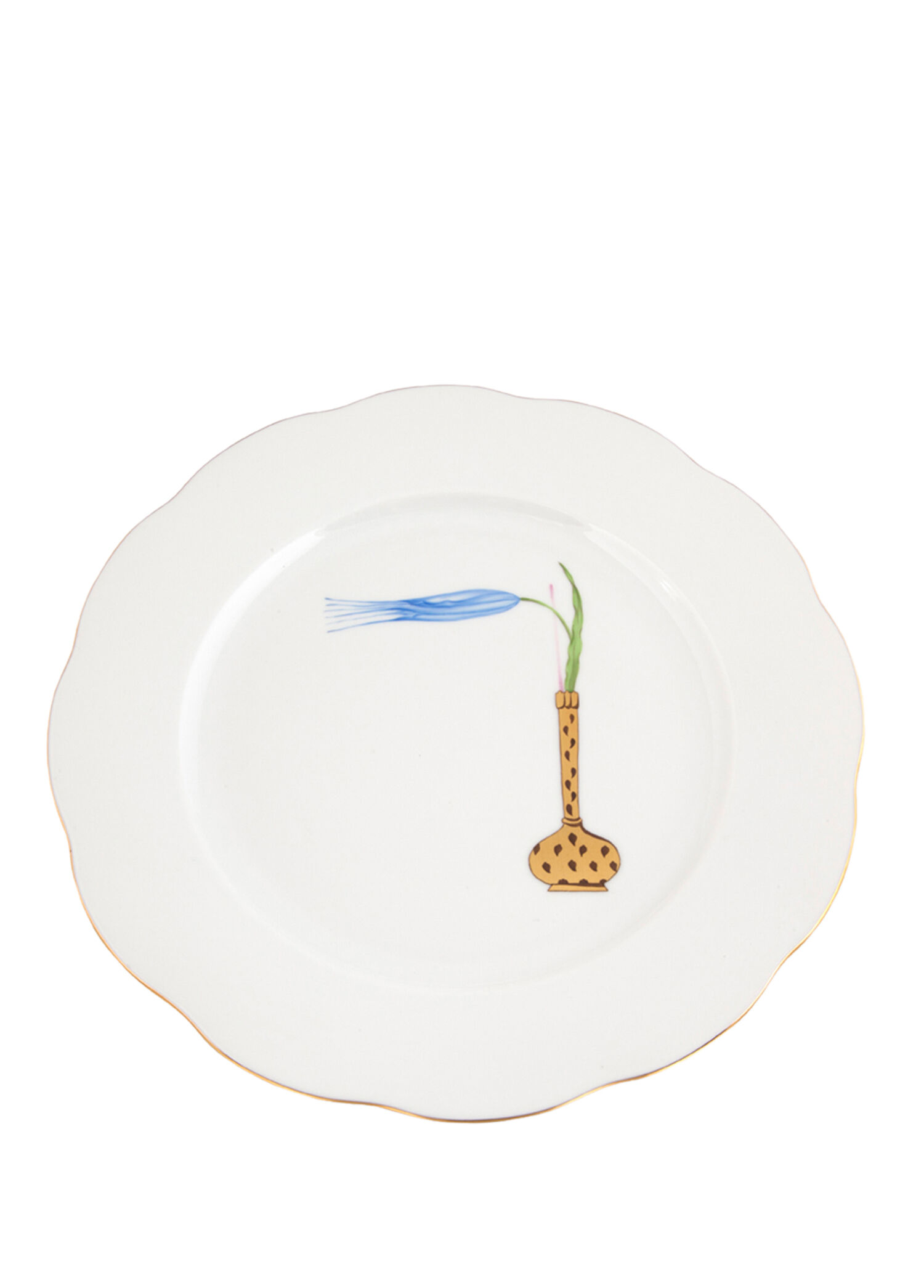 Lale Desenli Porselen Yemek Tabağı 28.8 cm