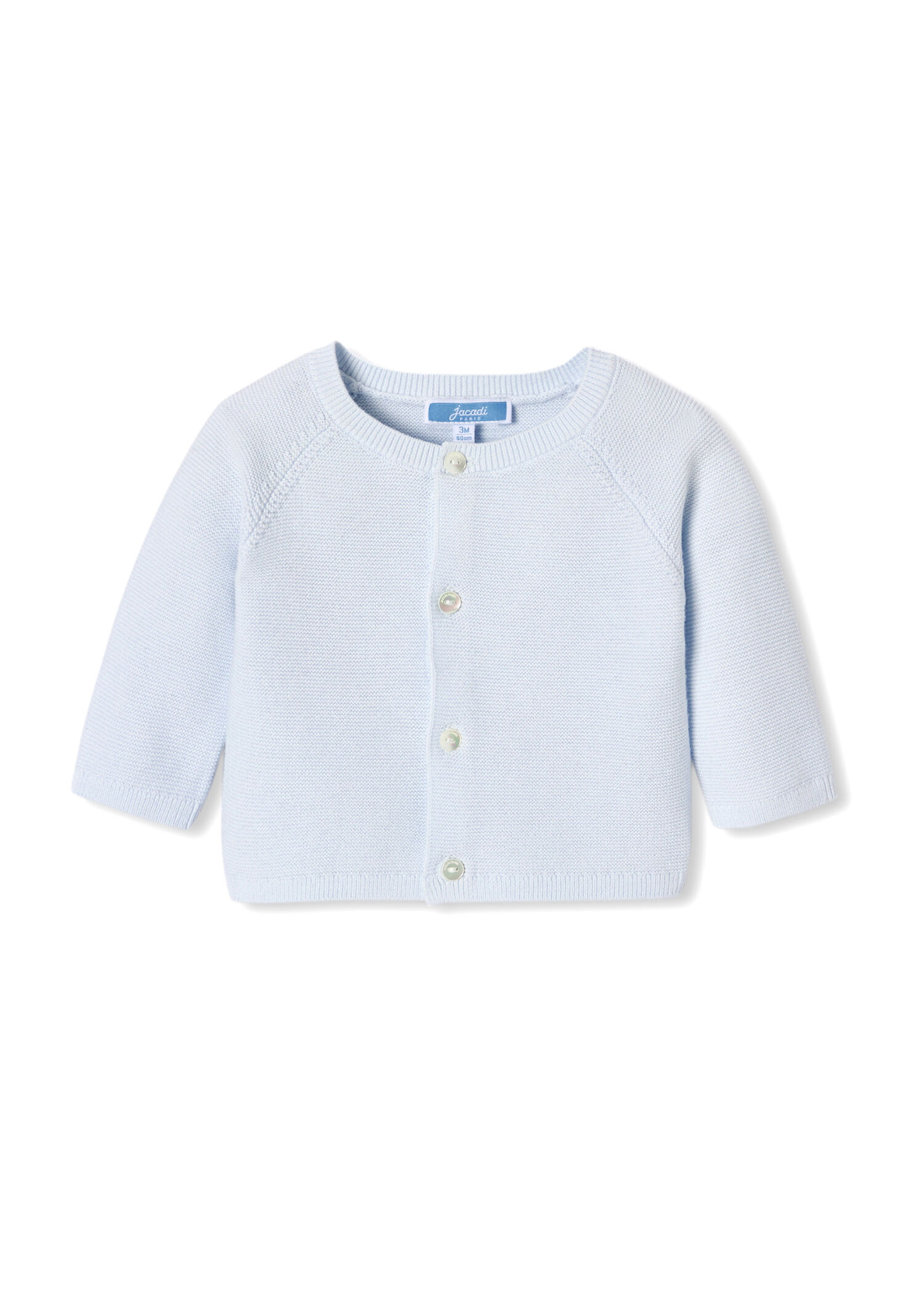 Mavi Pamuklu Unisex Bebek Hırka