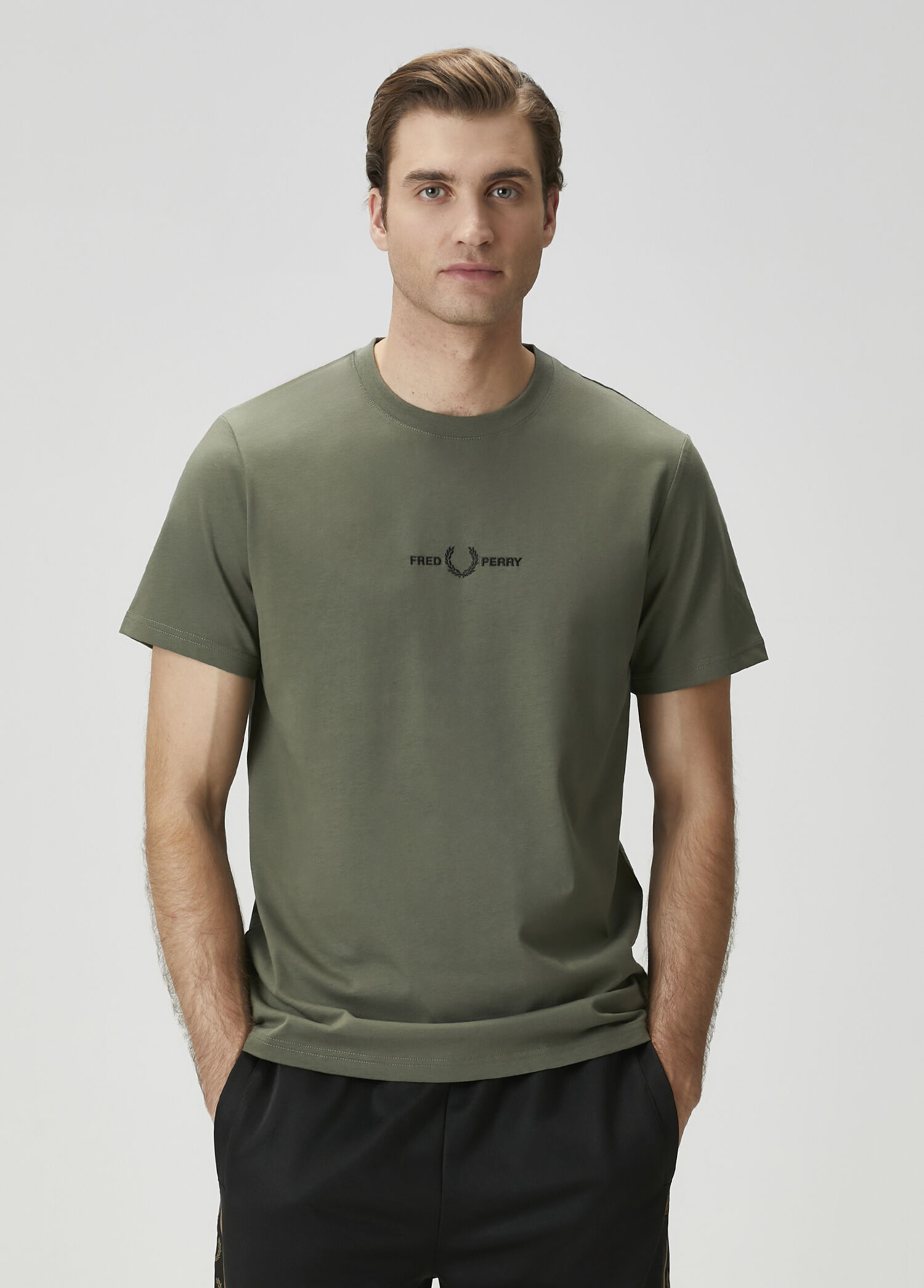 Yeşil Logo Nakışlı T-shirt