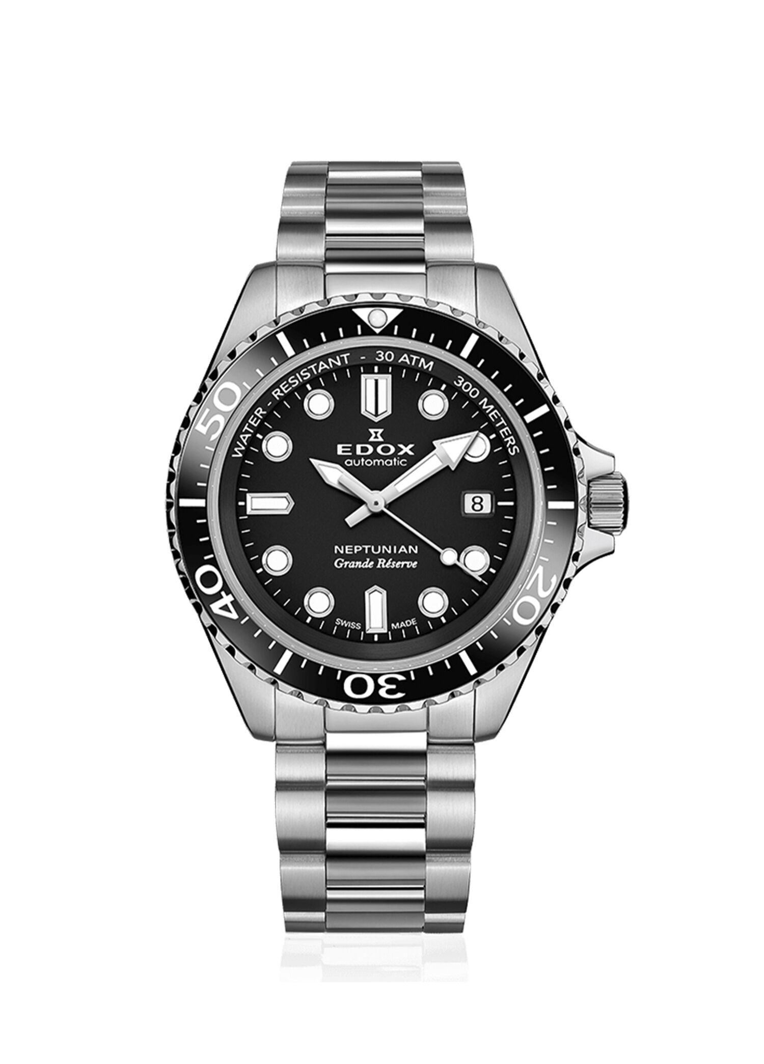 Edox Gümüş Erkek Neptunian 80801-3NM-NIN Gümüş Metal Erkek Kol