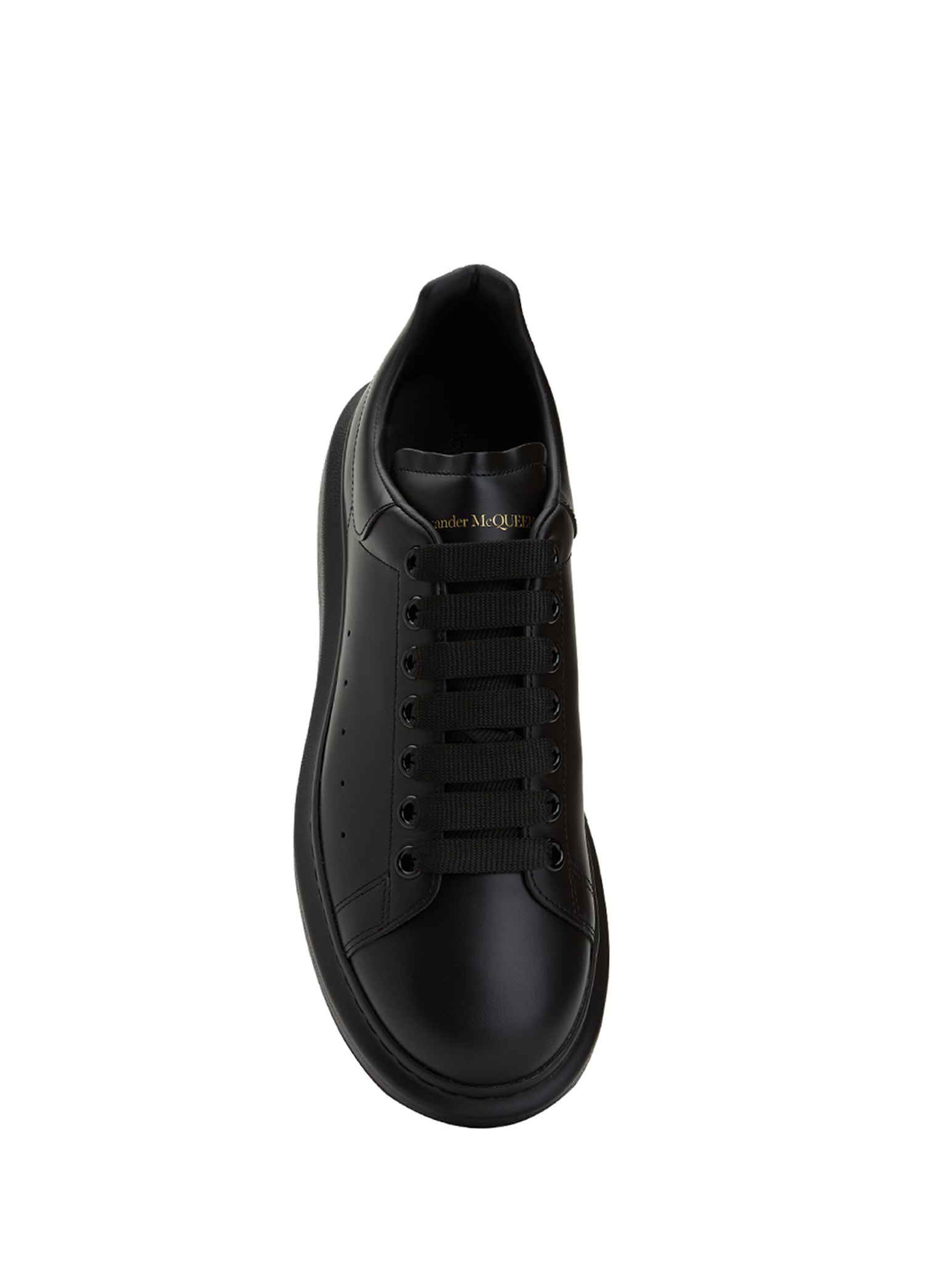 Alexander McQueen Oversized Siyah Erkek Deri Sneaker