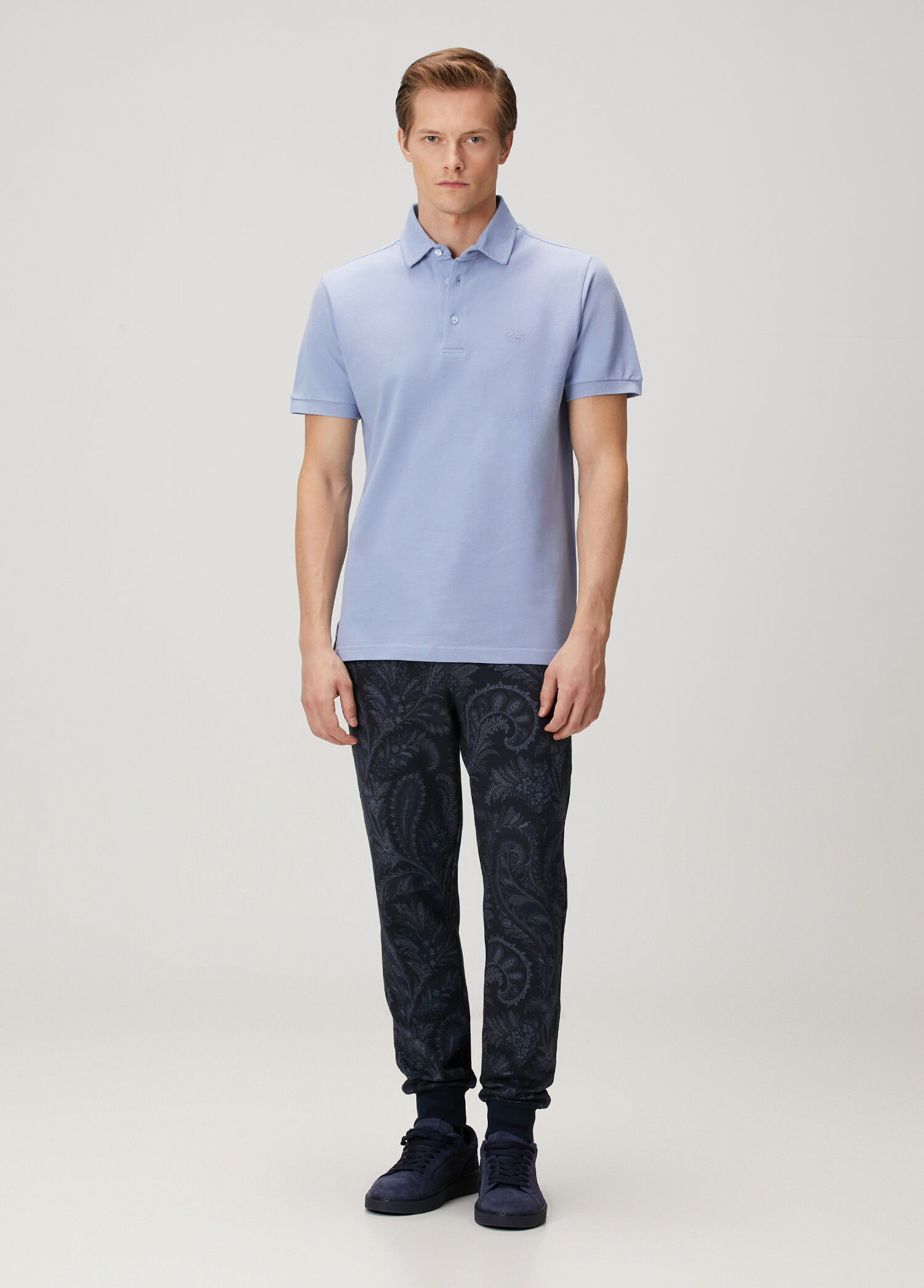 P Etro Lacivert Etnik Desenli Jogger Esofman Alti