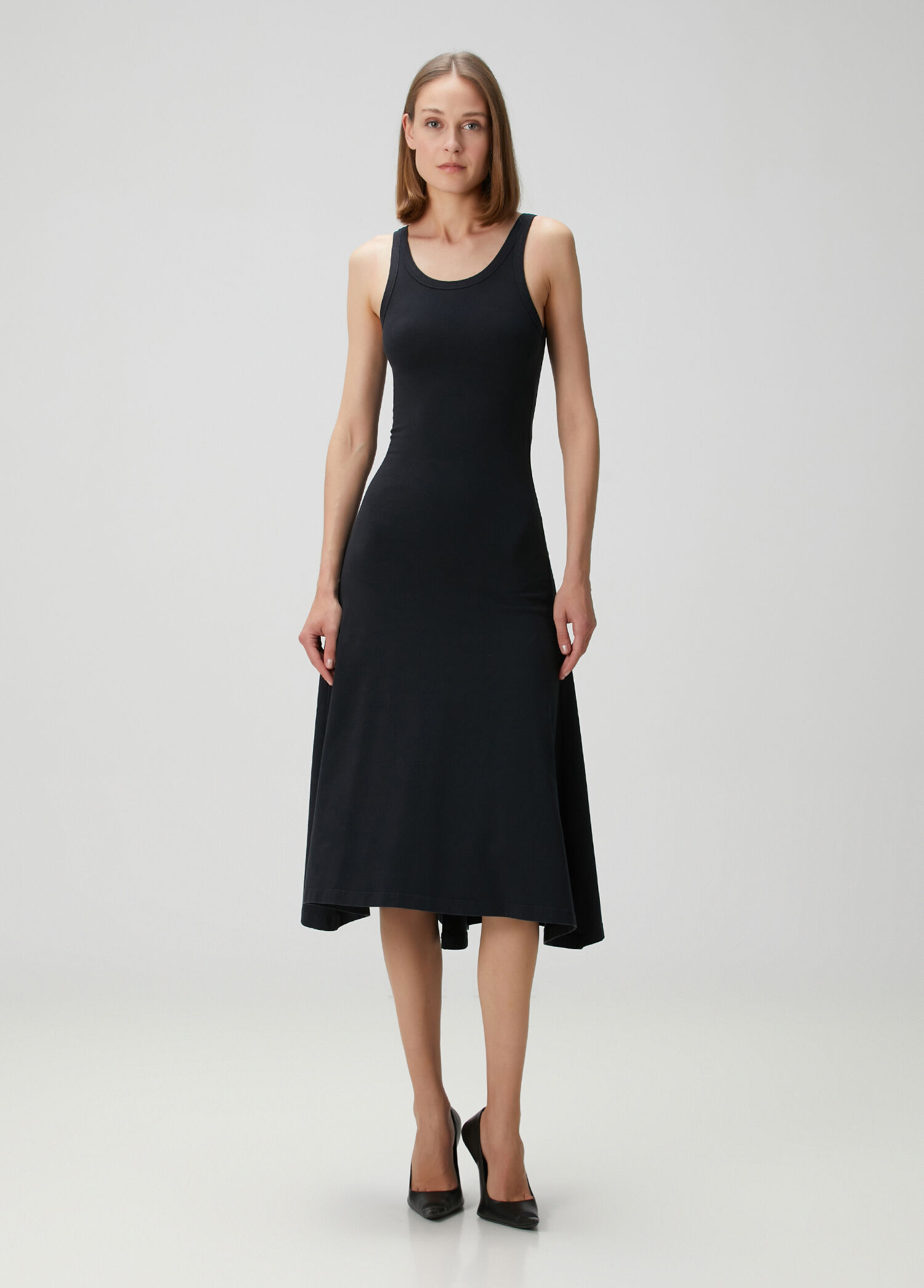 Siyah Midi Elbise