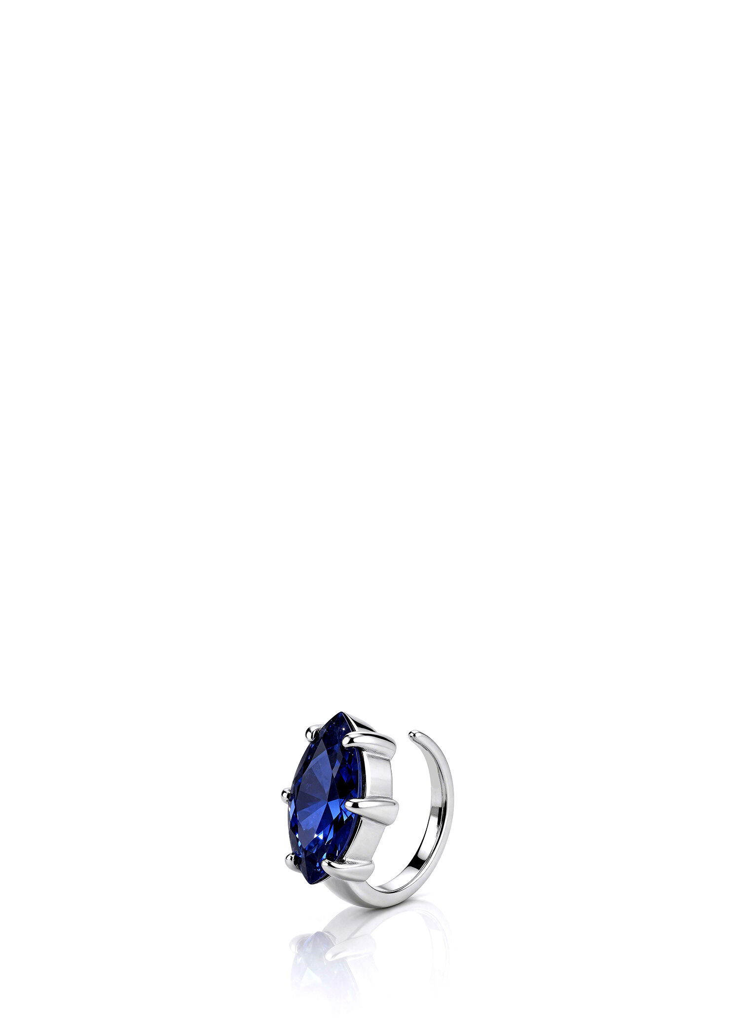 Deep Blue Rodyum Kaplama Kadın Halka Kıkırdak Küpe