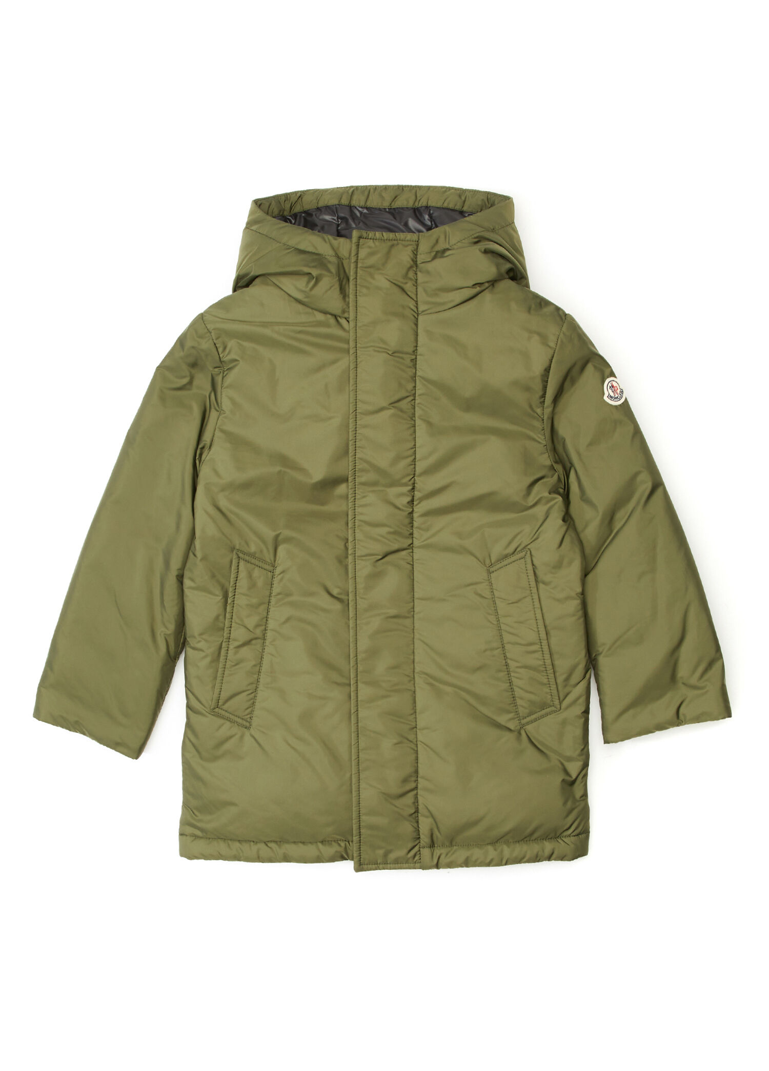 Yeşil Kapüşonlu Erkek Çocuk Parka