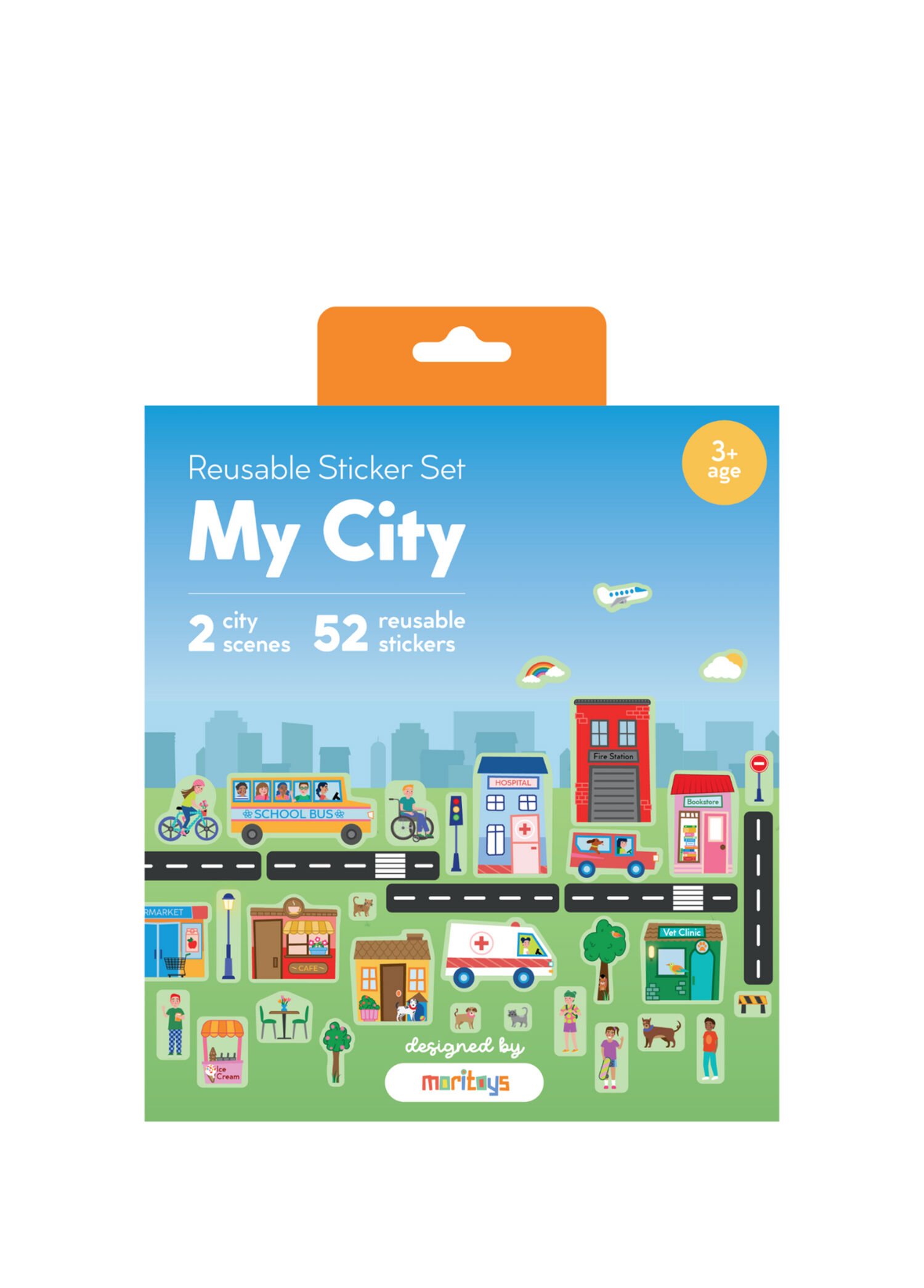 Reusable Sticker Set My City Tak Çıkar Çıkartma Oyunu
