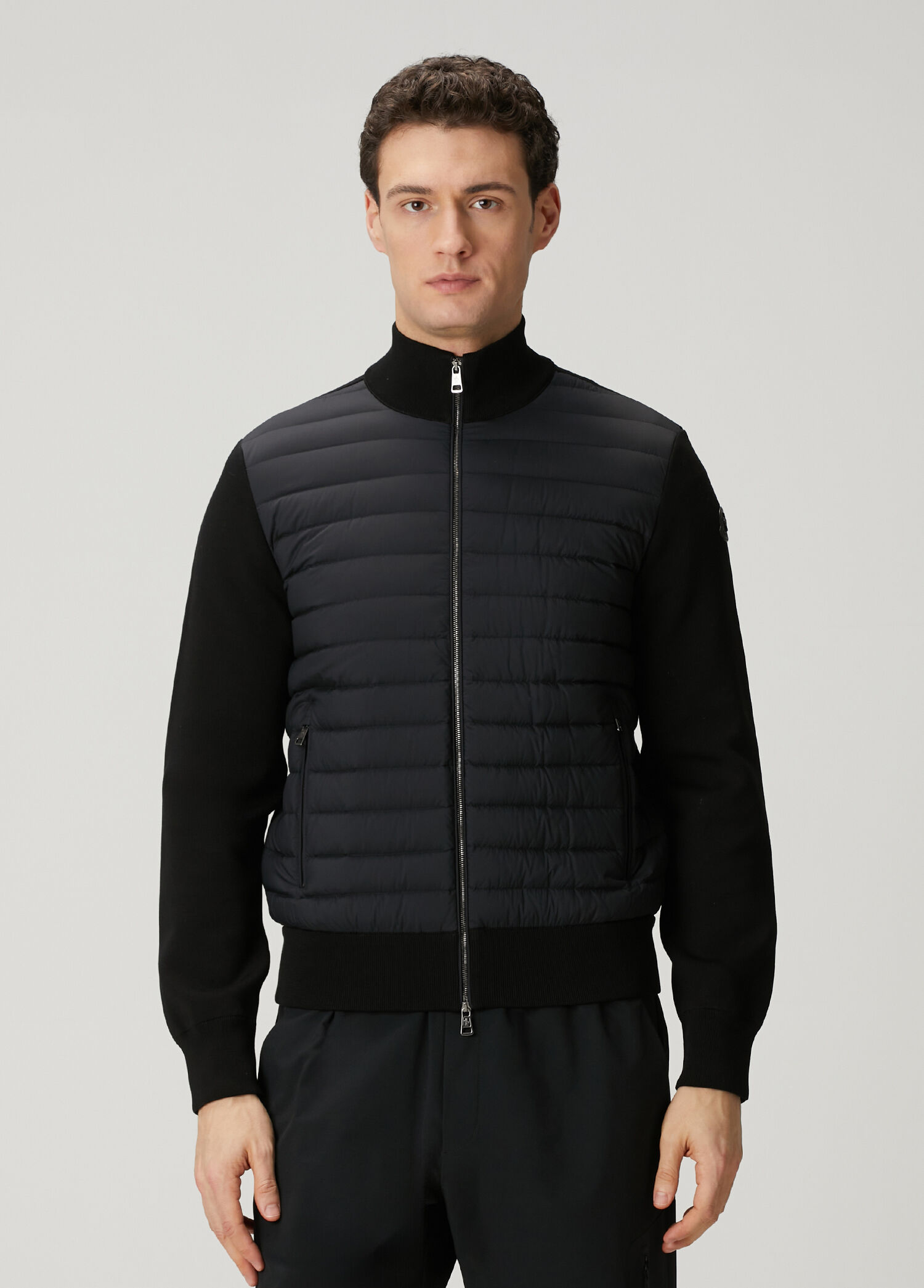 Moncler Siyah Erkek Siyah Kapitone Garnili Triko Mont 1892762 | Beymen
