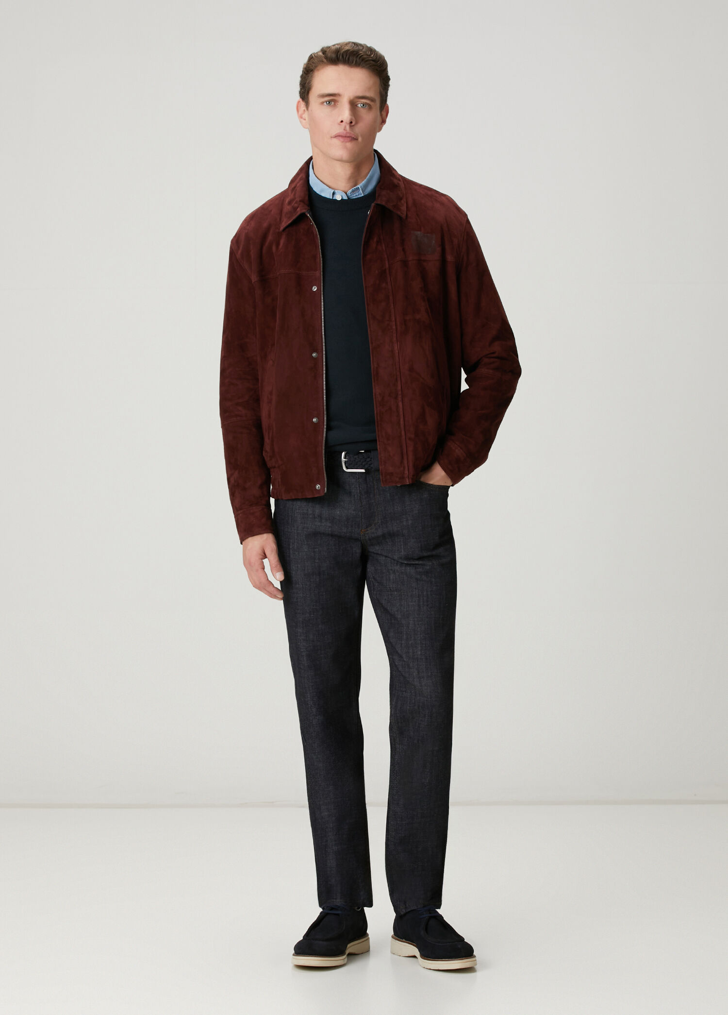 Slim Fit Indigo Raw Jean Pantolon