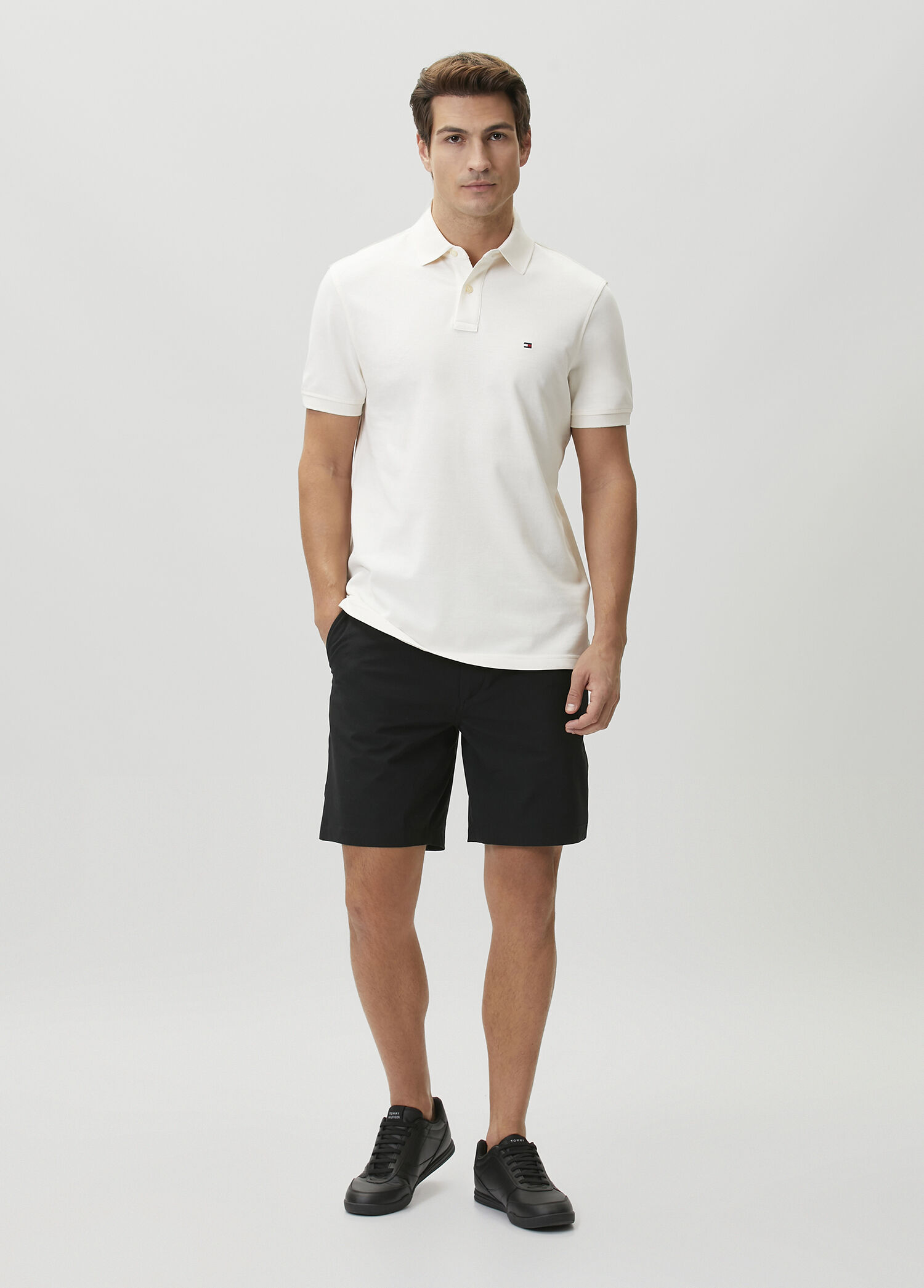 Black Waist Corded Shorts