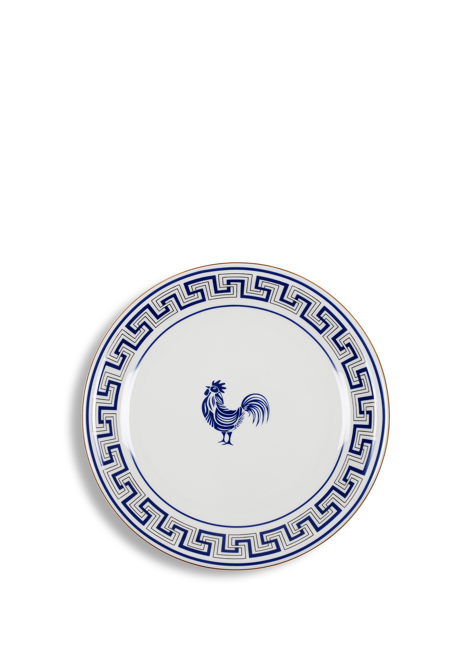 Lucky Rooster Collection Blue Porselen Servis Tabağı 23 cm