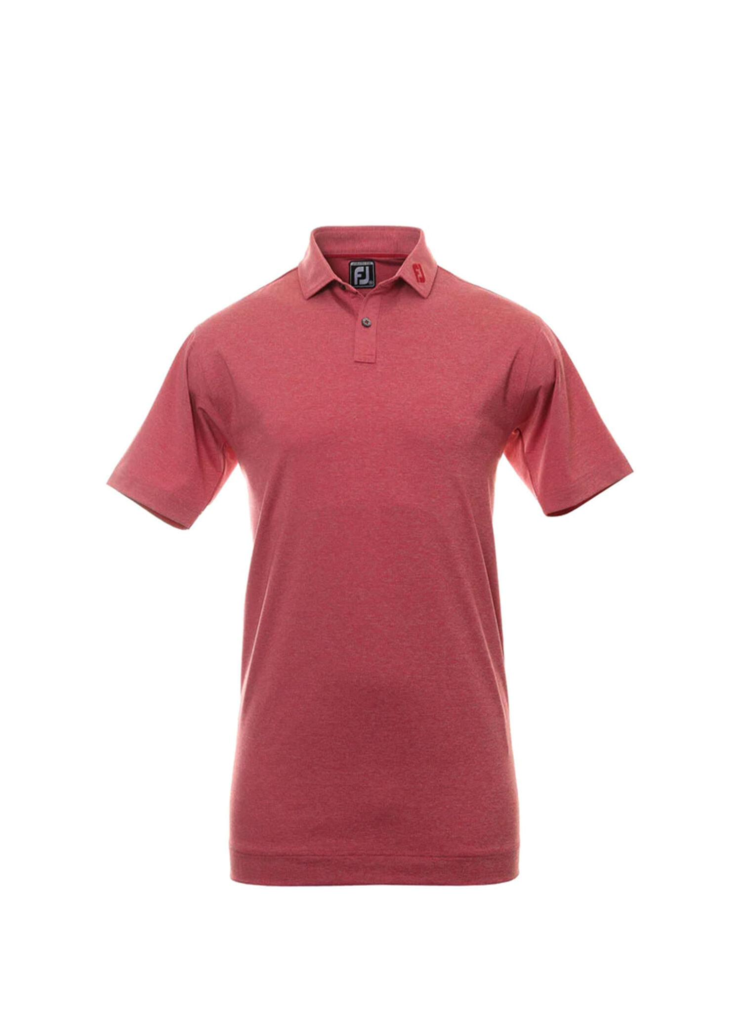 Heather Self Collar Lisle Kırmızı Kısa Kollu Erkek Golf T-Shirt