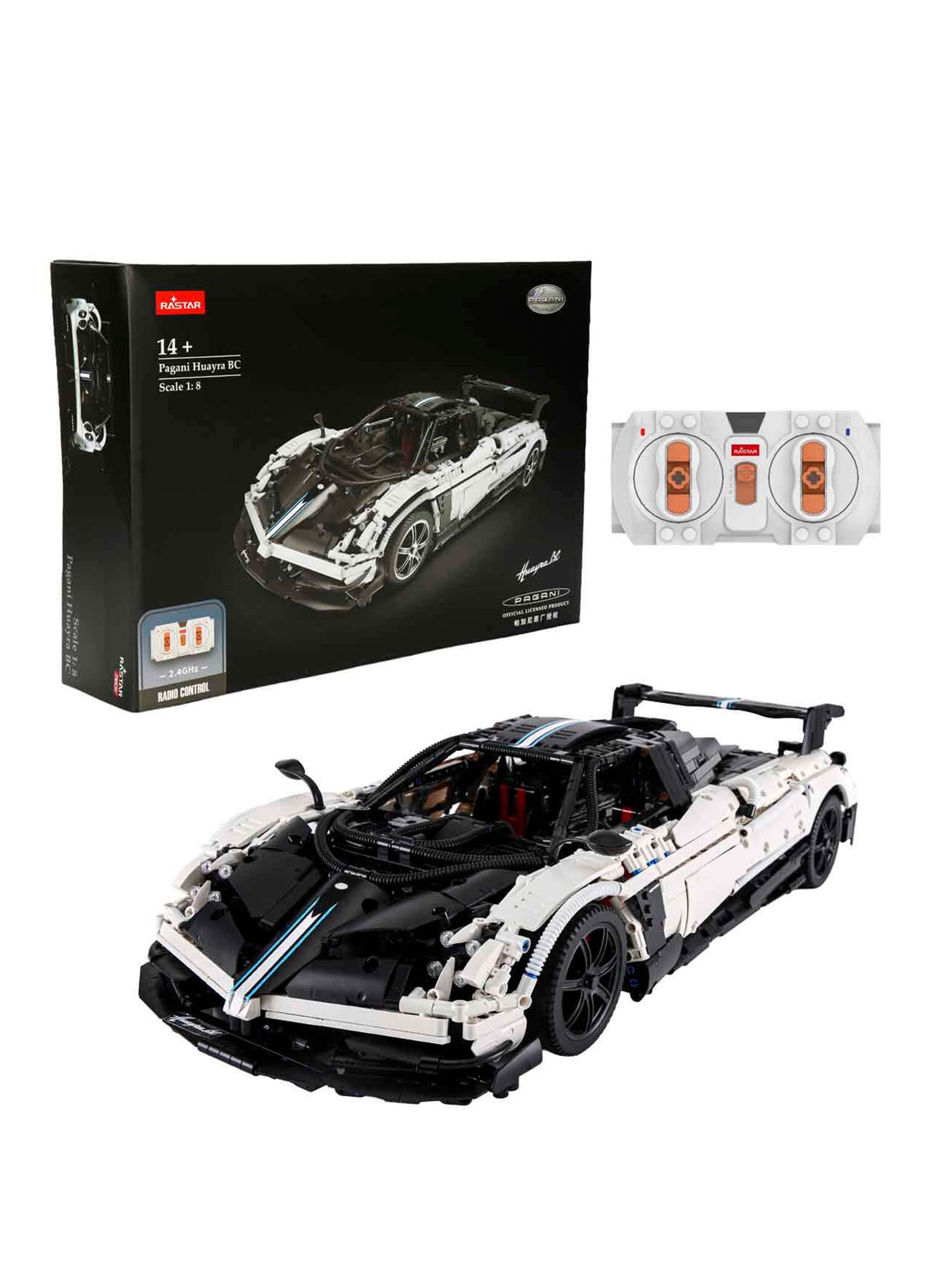 1:18 Pagani Huayra BC Beyaz USB Şarjlı Uzaktan Kumandalı 2902 Parça 14+ Yaş Model Araba Yapım Seti