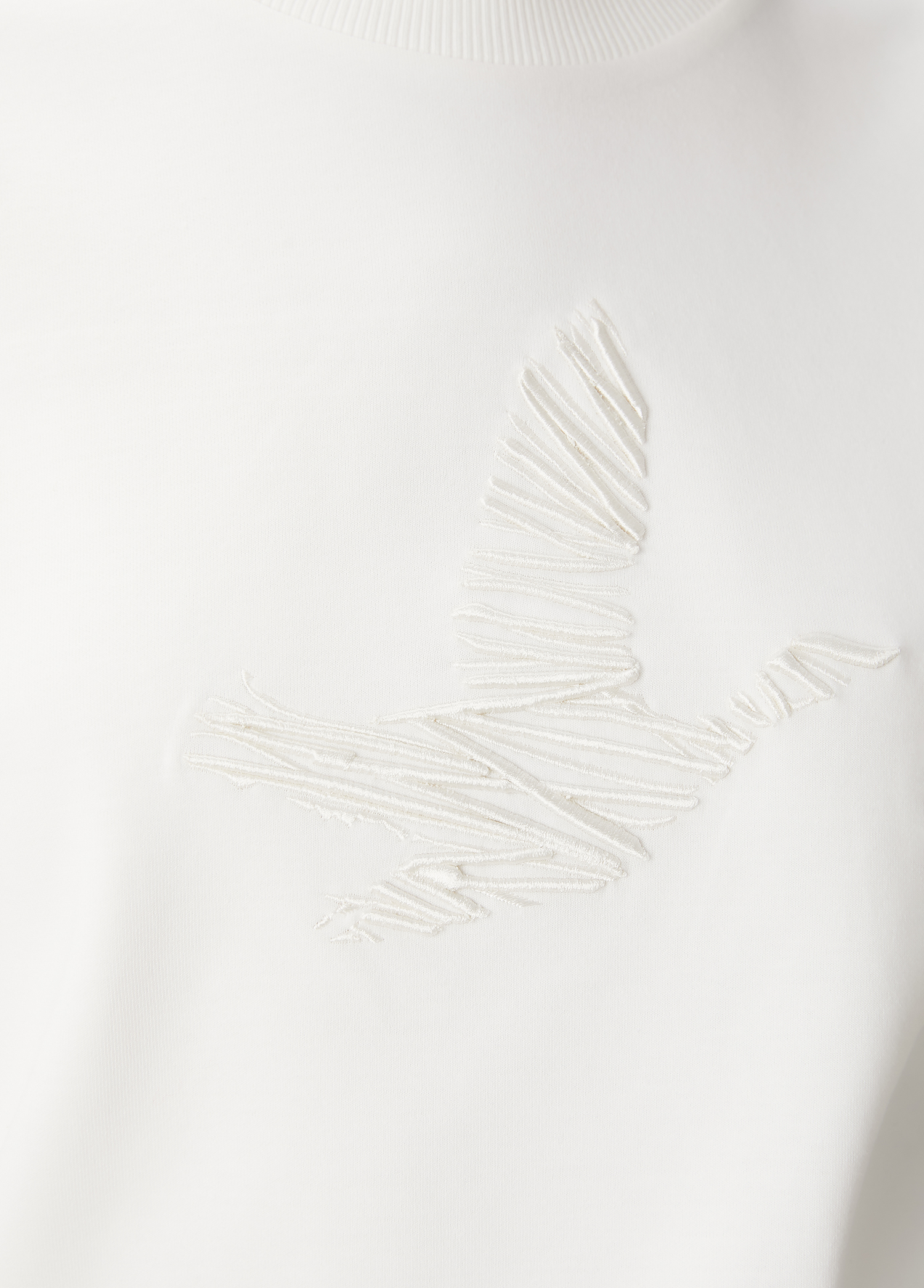 Beyaz Logo Nakışlı Sweatshirt_5