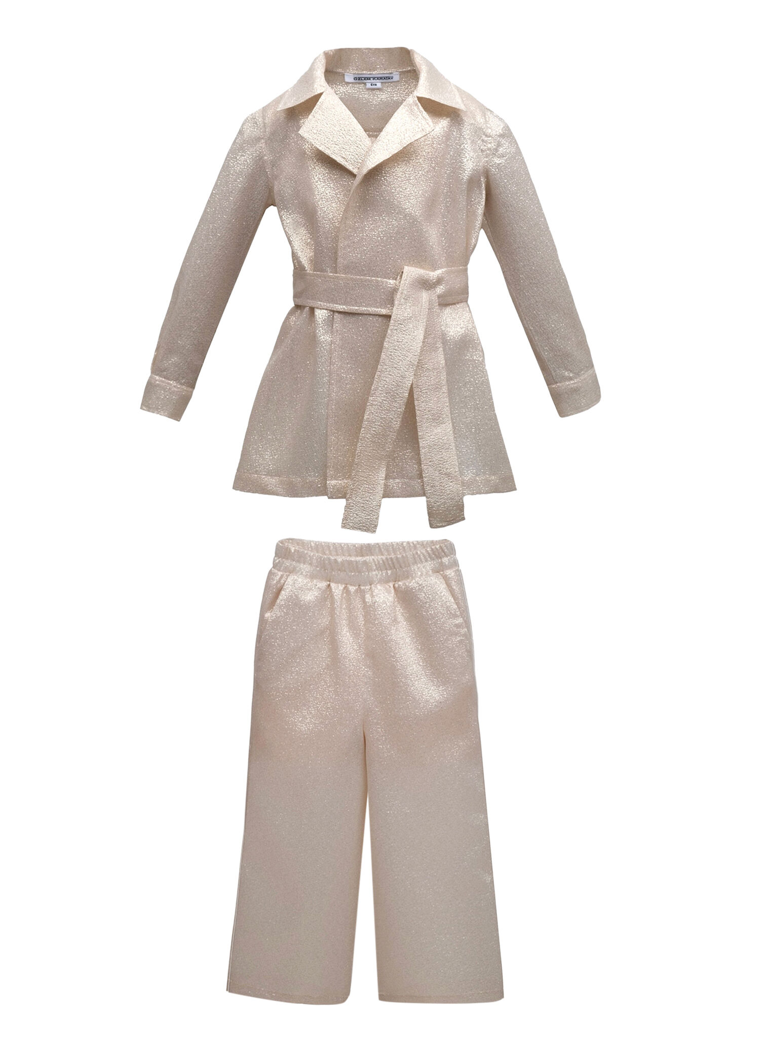 Kelli Trench Pantolon Kız Çocuk Set Takım