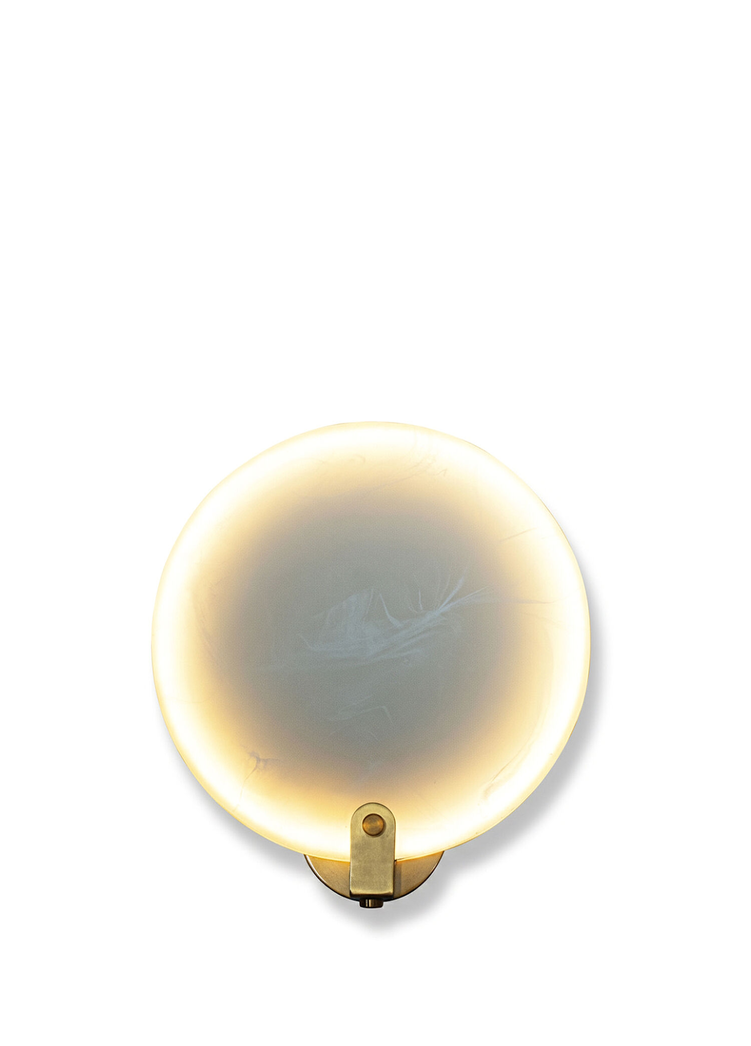 Aspendos Beyaz Eskitme Mermer Led Aplik 30 cm
