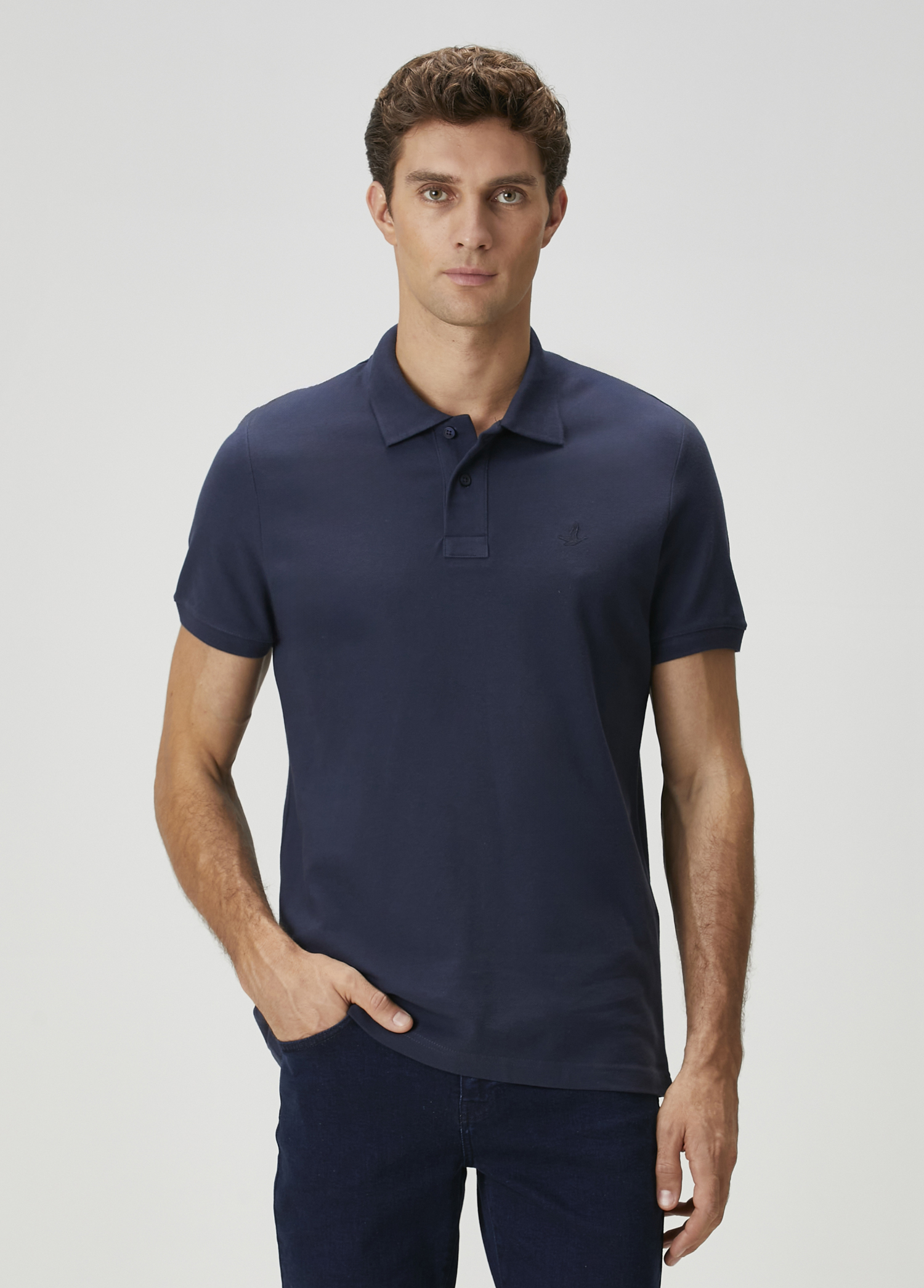 Lacivert Polo Yaka T-shirt