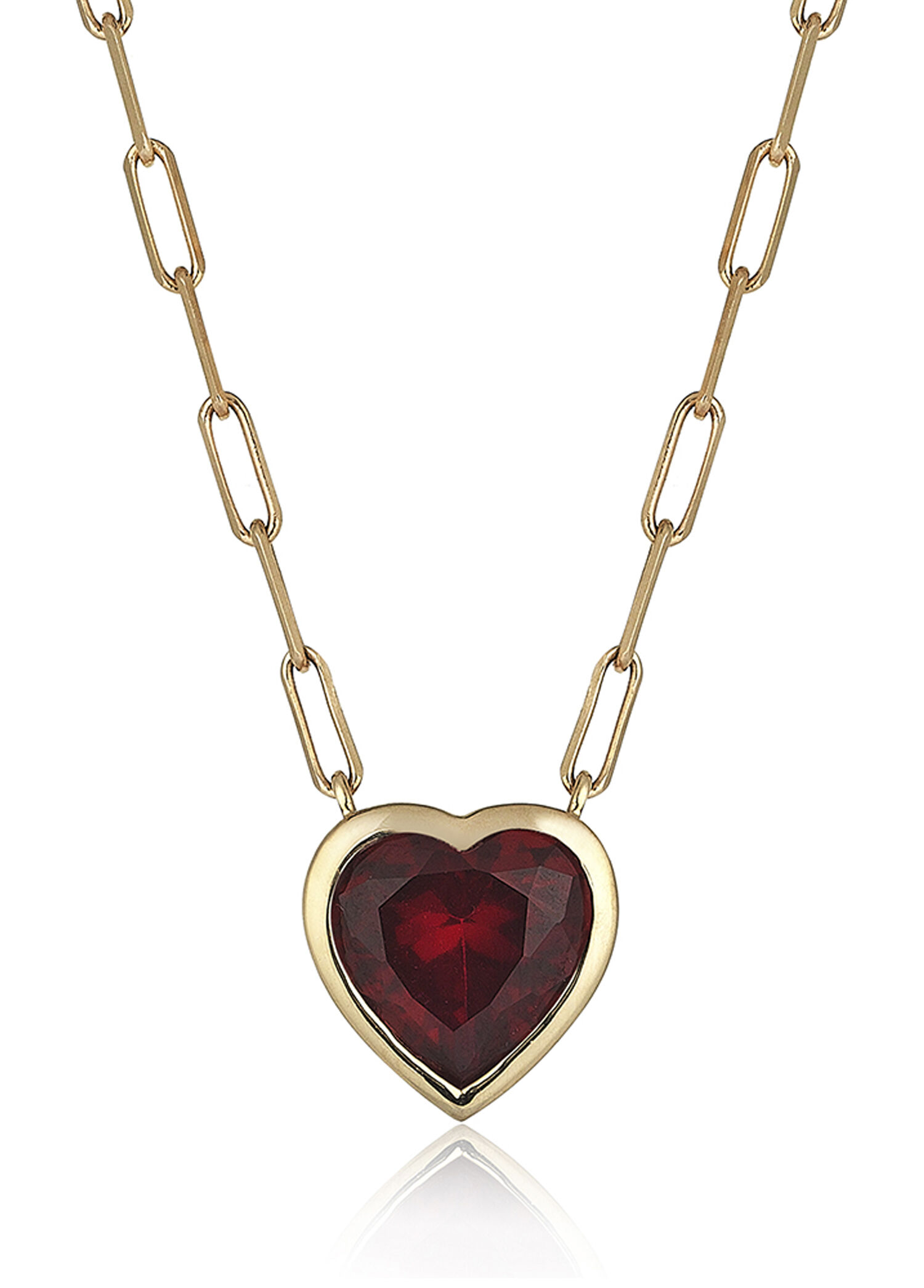 Heart Ruby 14 Ayar Altın Kadın Kolye
