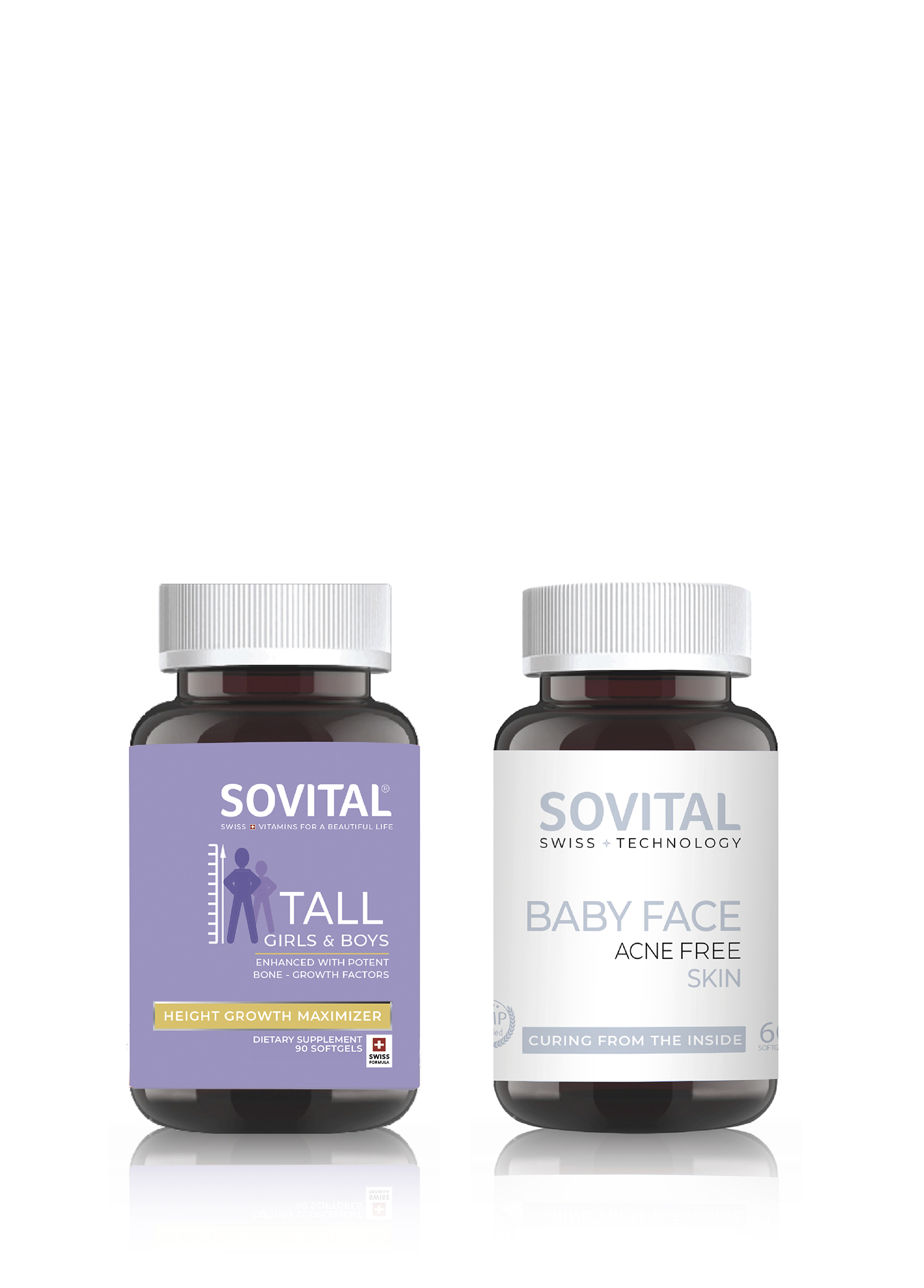 Tall Girls & Boys 90 Kapsül + Baby Face Acne Free Takviye Edici Gıda 90 Kapsül Set