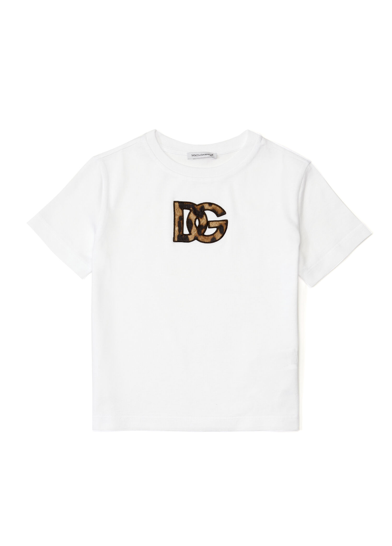 Beyaz Logo Detaylı Kız Çocuk T-shirt