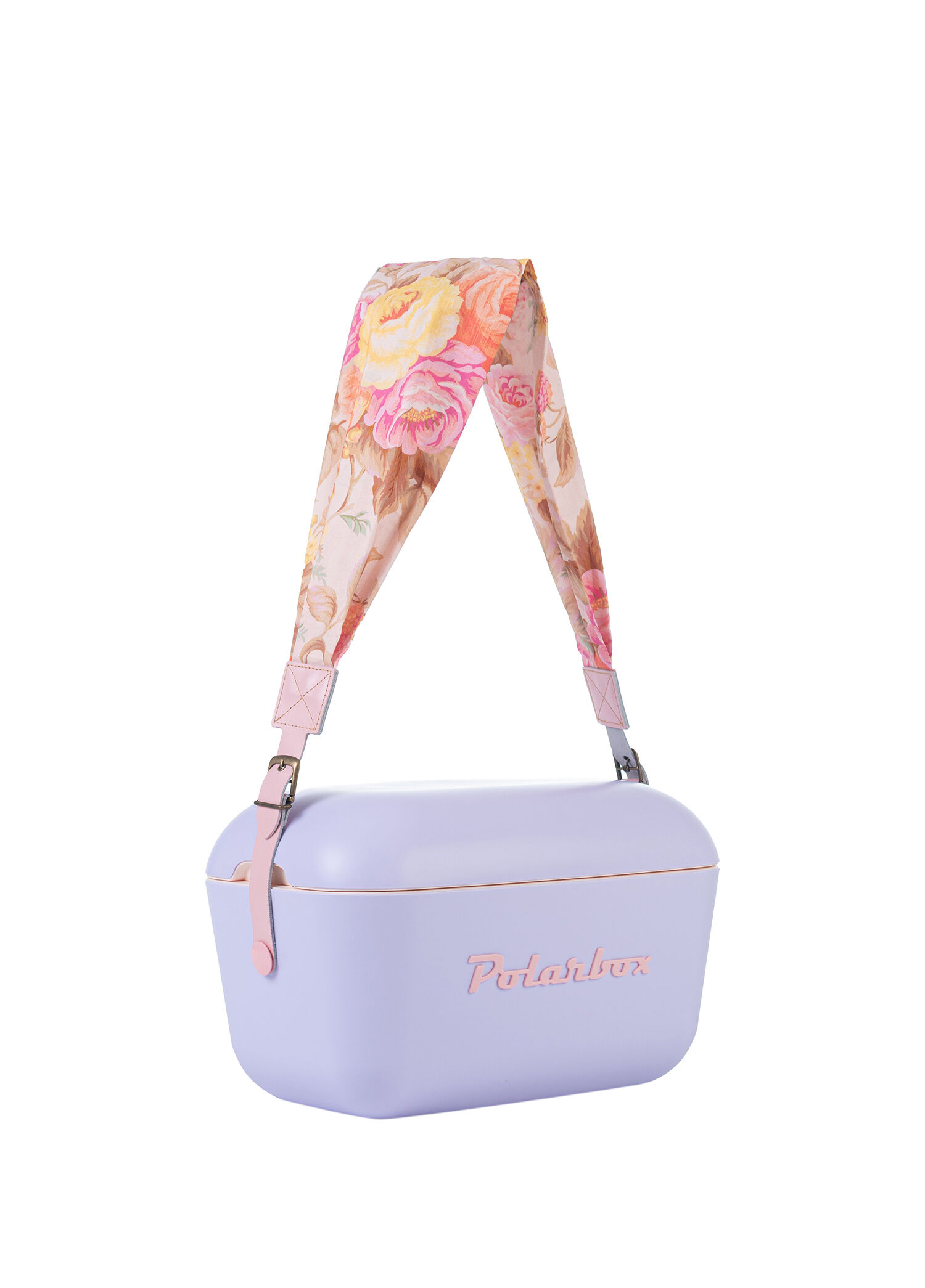 Prinkstyle Flower Classic Lila Rose Pamuk ve Deri Kayışlı Soğuk ve Sıcak Tutucu Thermo Box 20 lt