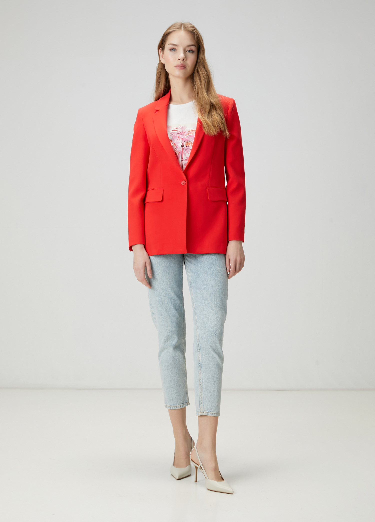 Nar Çiçeği Krep Blazer_1