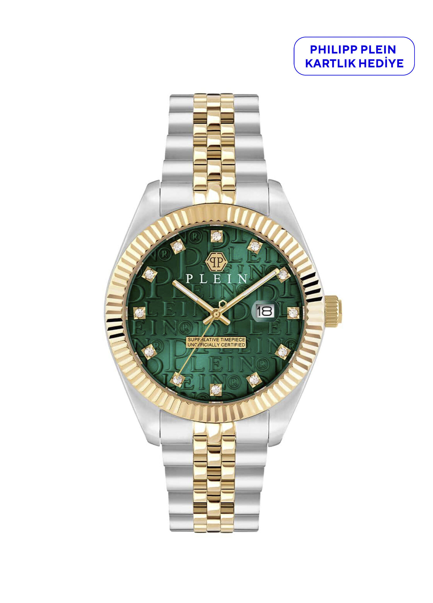 PWMFA0325 Altın Rengi Metalik Gri Çelik Unisex Kol Saati
