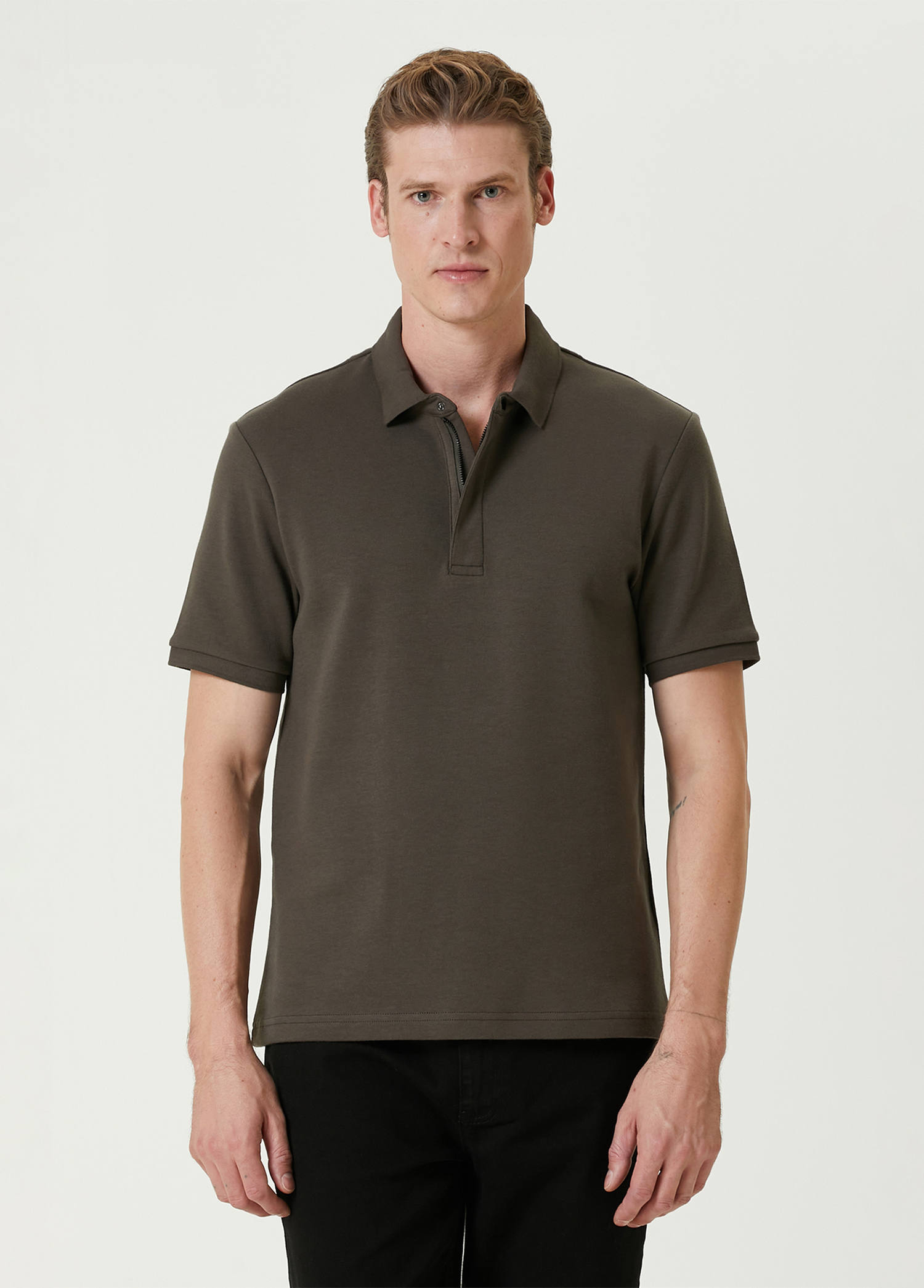 N-Tech Haki Polo Yaka T-shirt