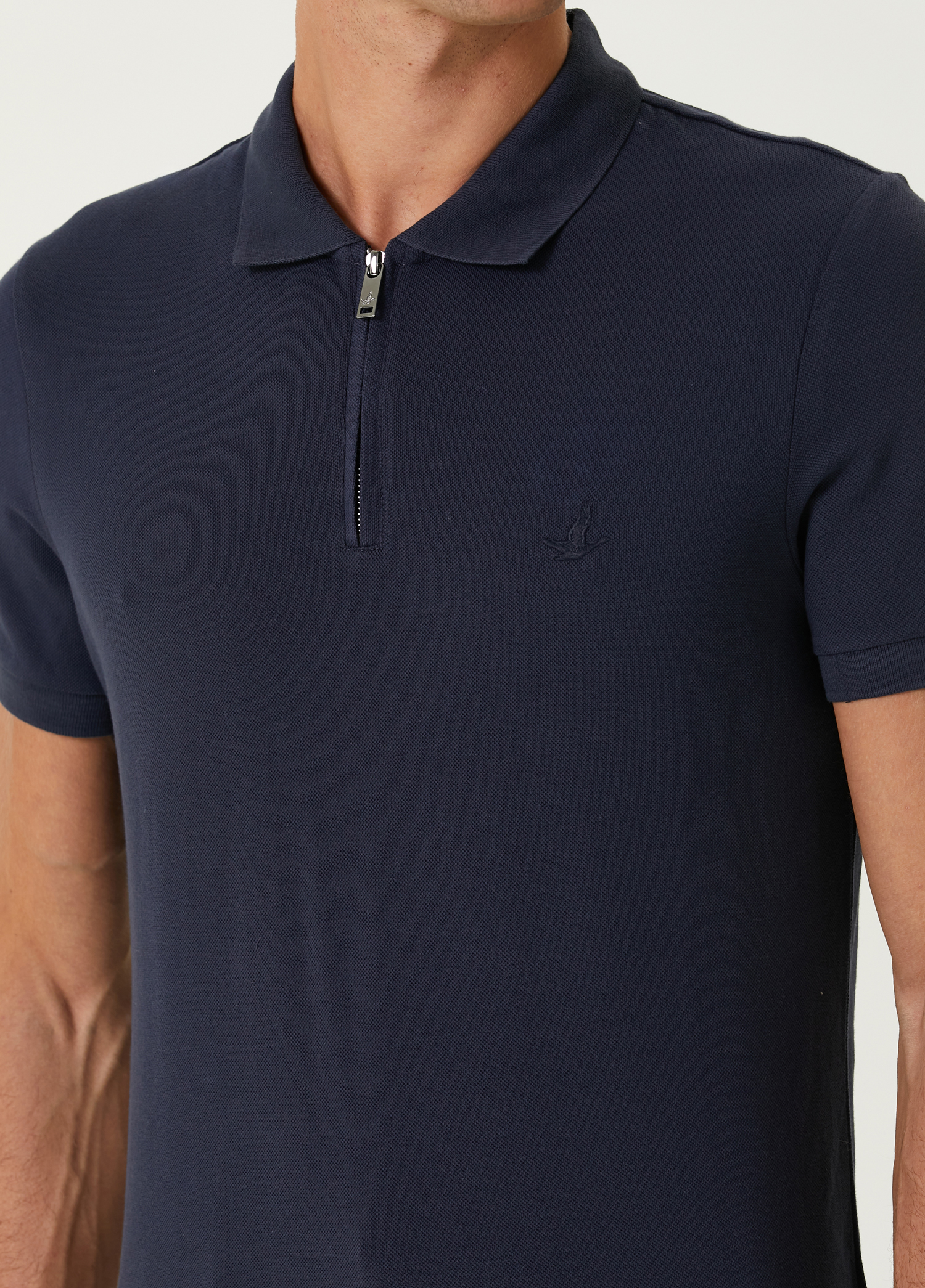 Comfort Fit Lacivert Polo T-shirt_5