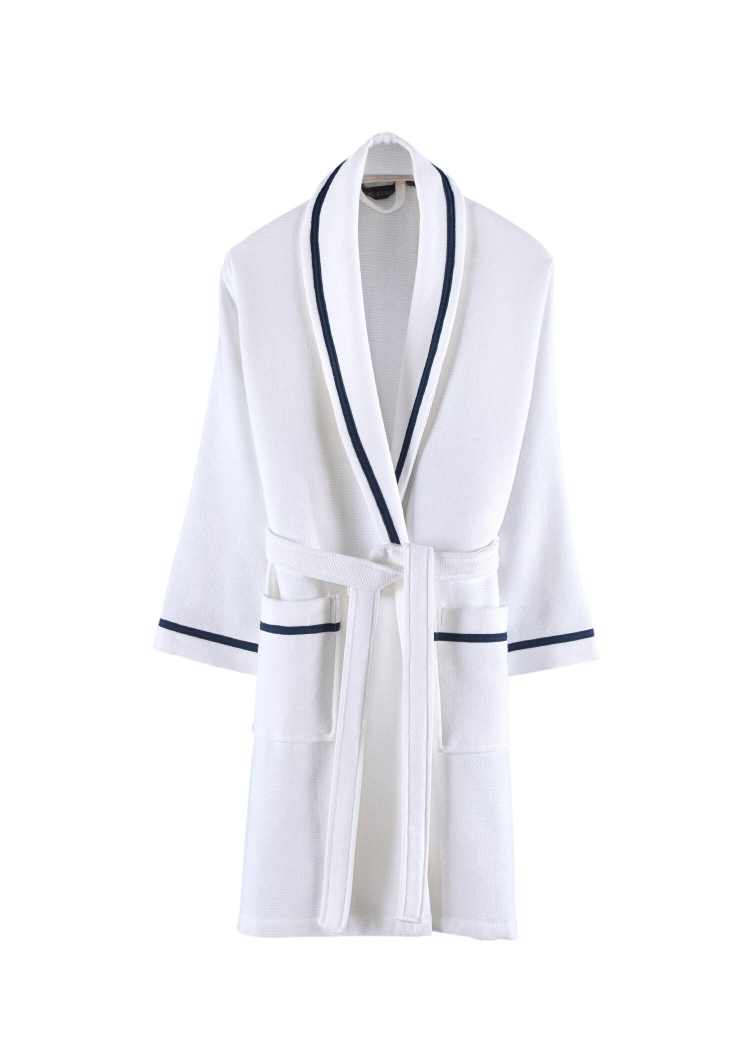 Livenza Beyaz Pamuklu Pike Unisex Bornoz