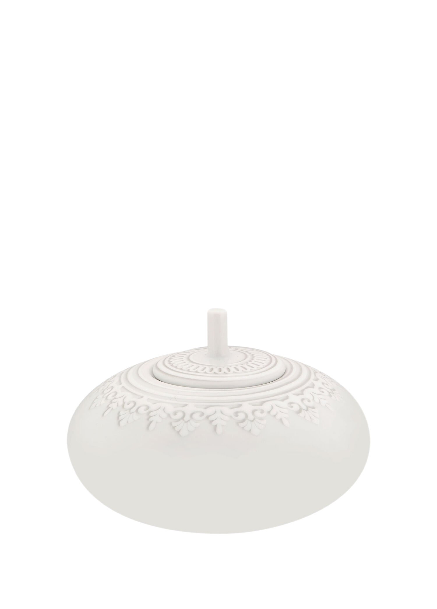 Ornament Beyaz Porselen Şekerlik