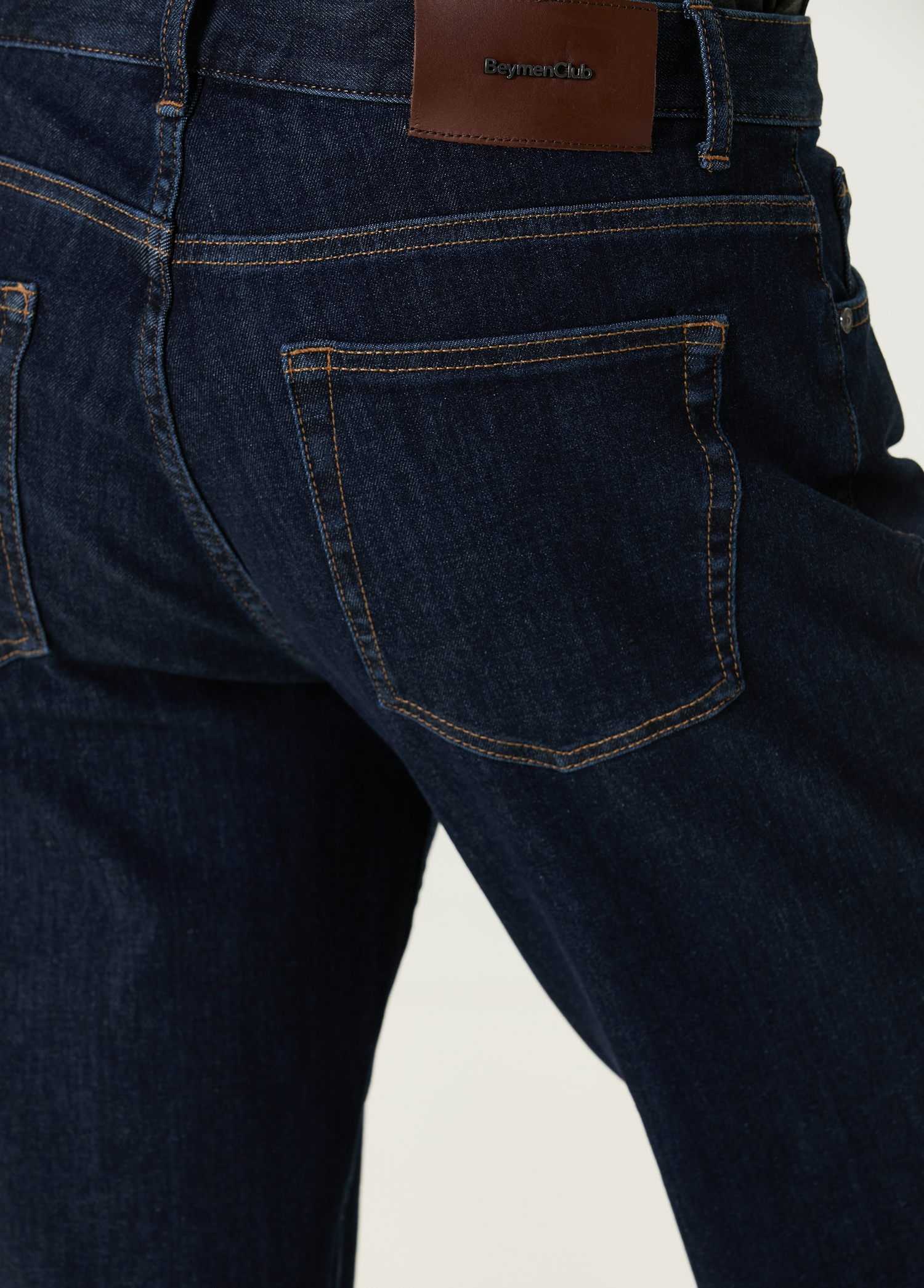 Straight Fit Lacivert Jean Pantolon_4