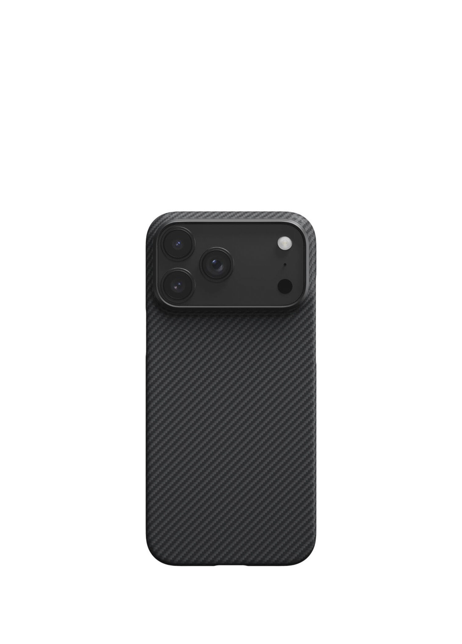 Tactile Woven iPhone 17 Pro Max MagSafe Uyumlu 1500D Aramid Fiber Kılıf Black-Gray Twill