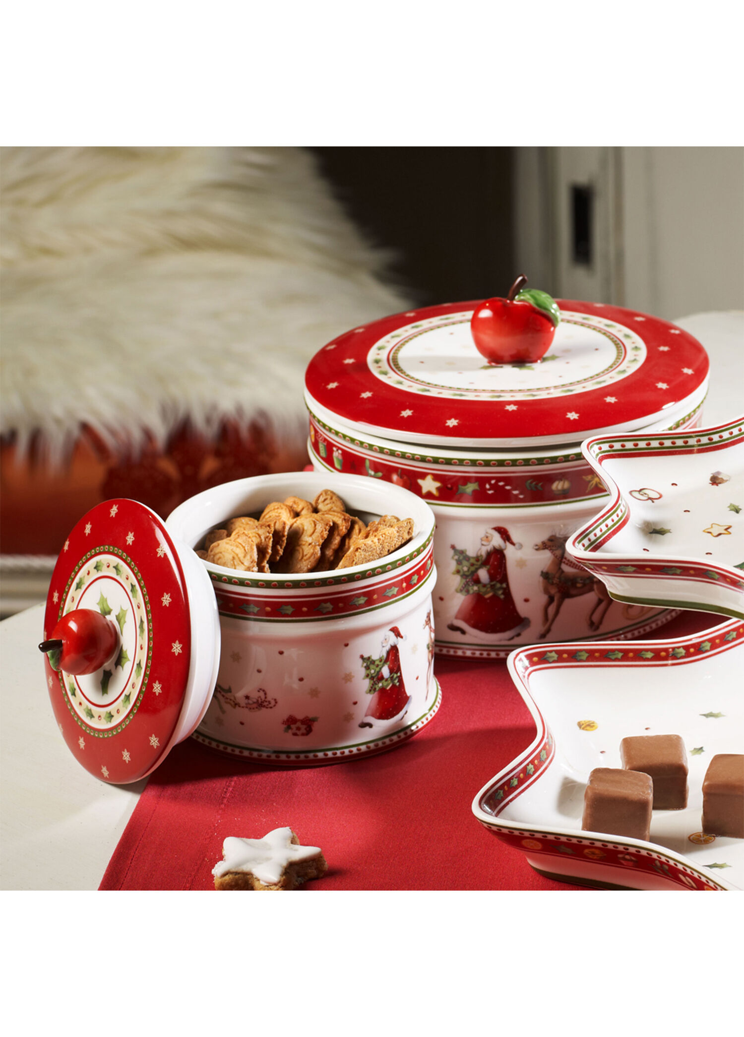 Villeroy & Boch - Winter Bakery Kapaklı Porselen Kavanoz 17 cm