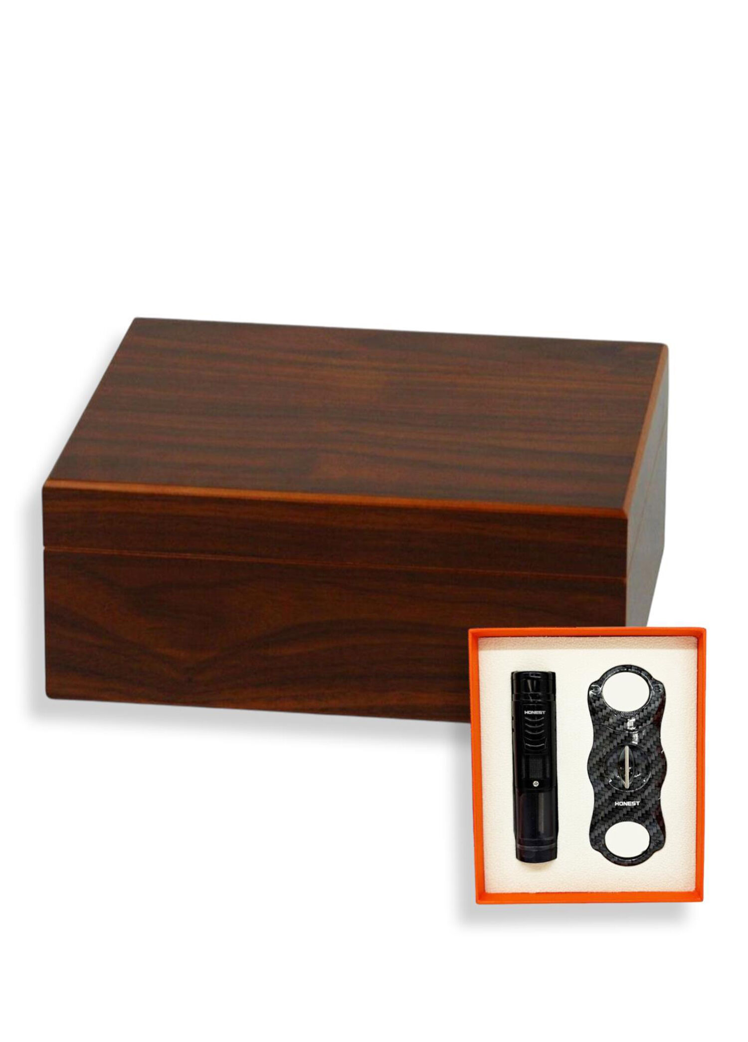 Cedar Alman Humidor Puro Kutusu Çakmak Kesici Seti